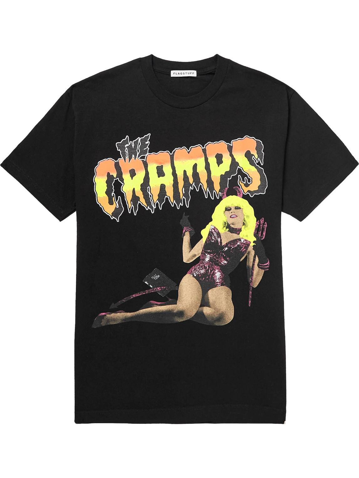 Flagstuff Cramps Date With Elvis Printed Cotton-Jersey T-Shirt