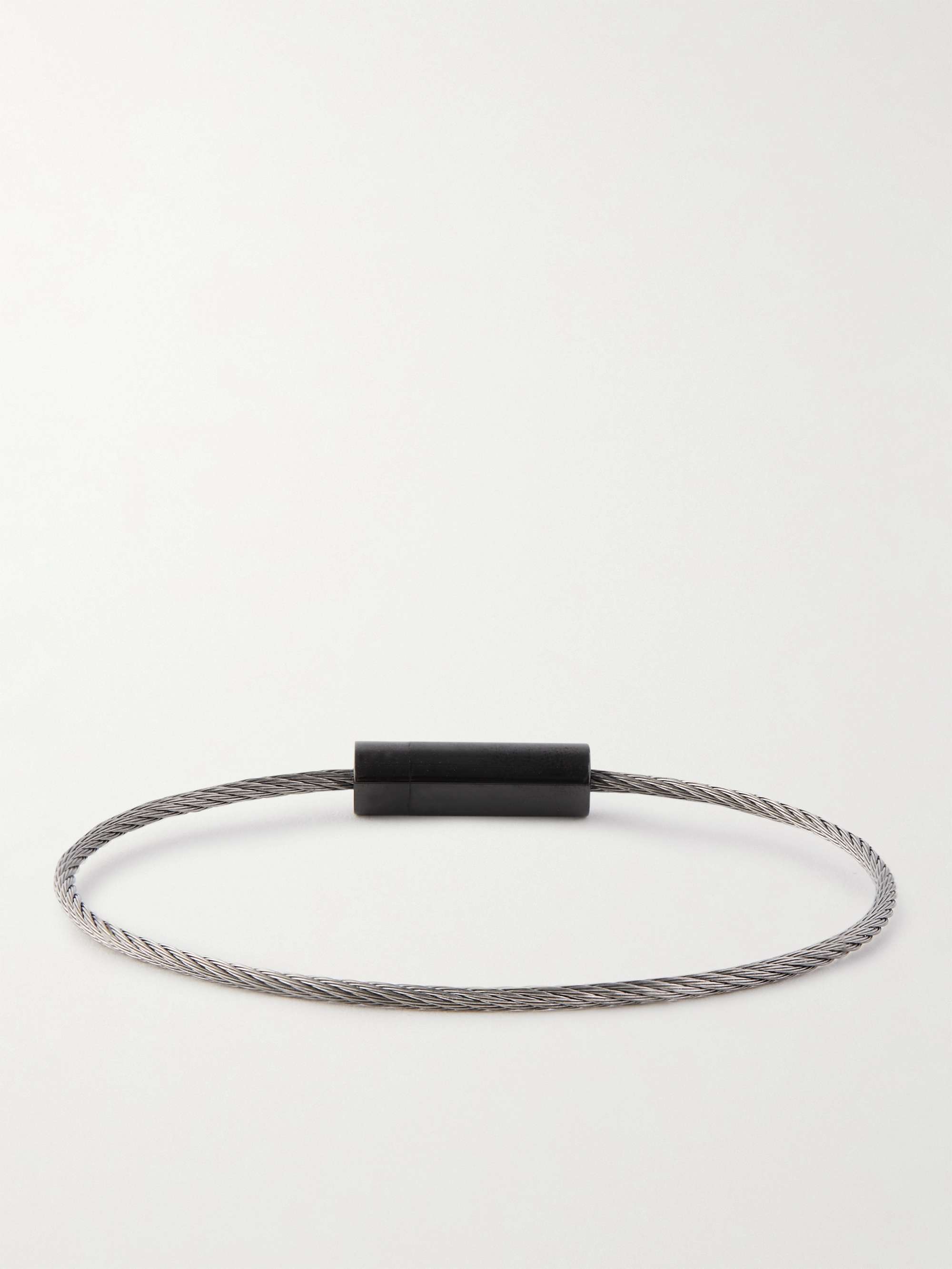 LE GRAMME 5g Silver-Tone Polished-Ceramic Bracelet
