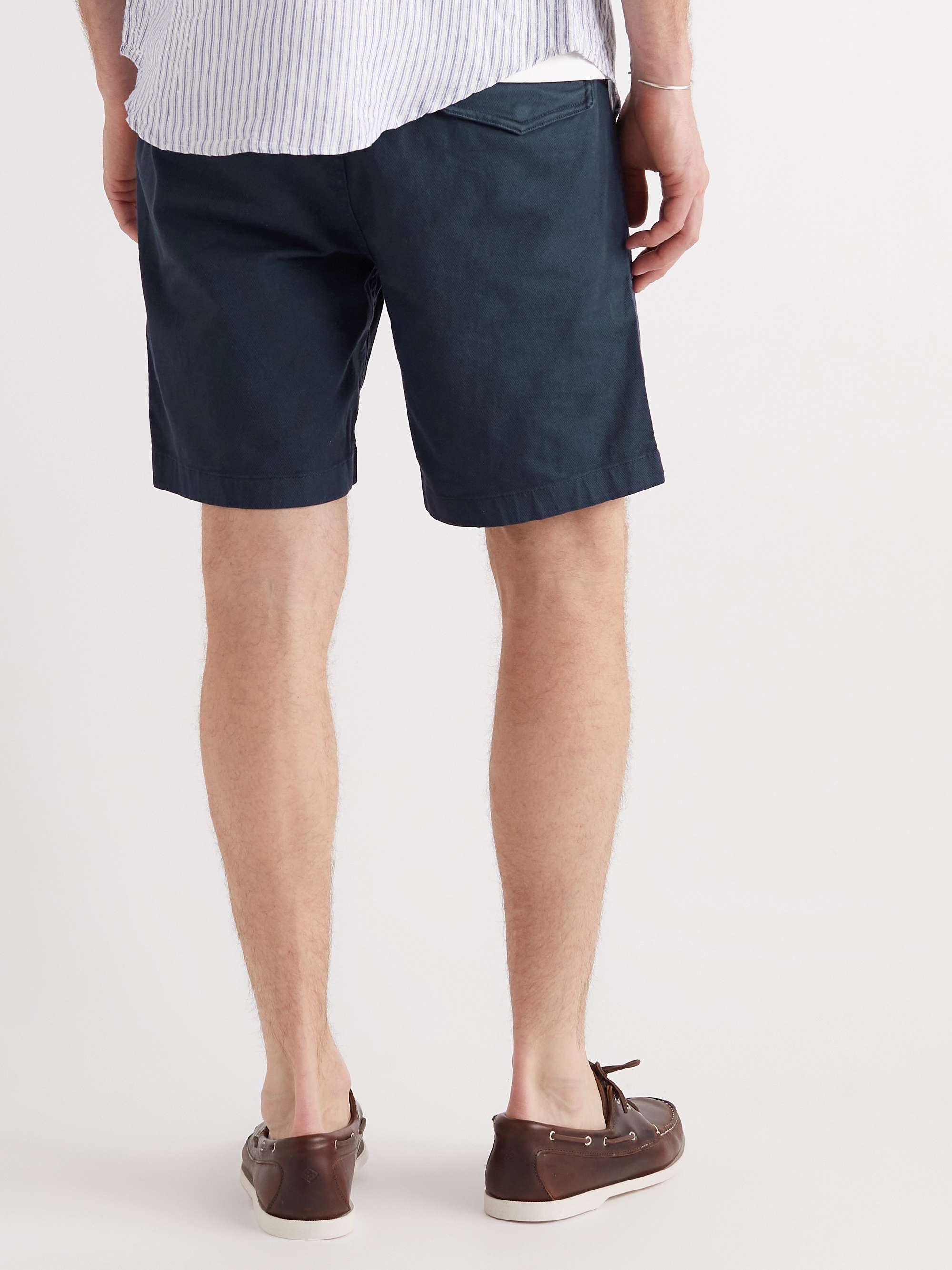 ALEX MILL Straight-Leg Cotton-Blend Twill Drawstring Shorts