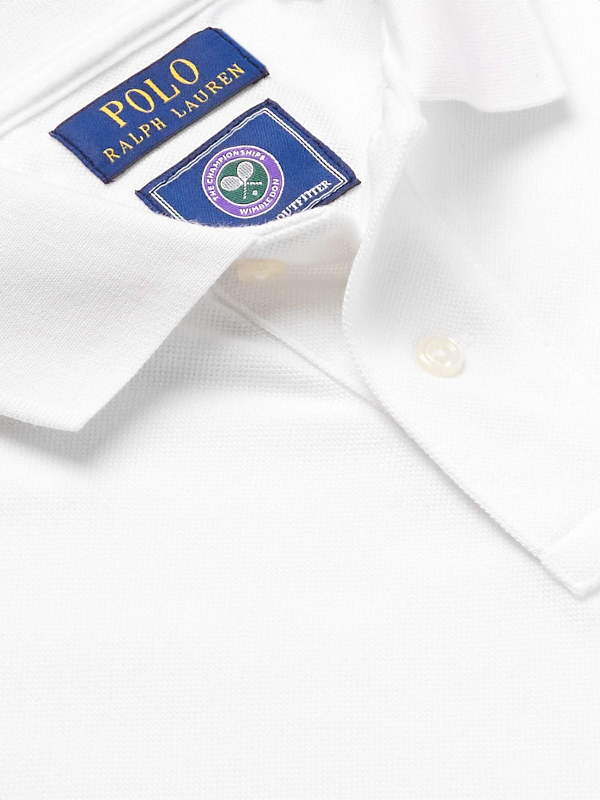 POLO RALPH LAUREN Wimbledon Logo-Embroidered Recycled Piqué Polo Shirt