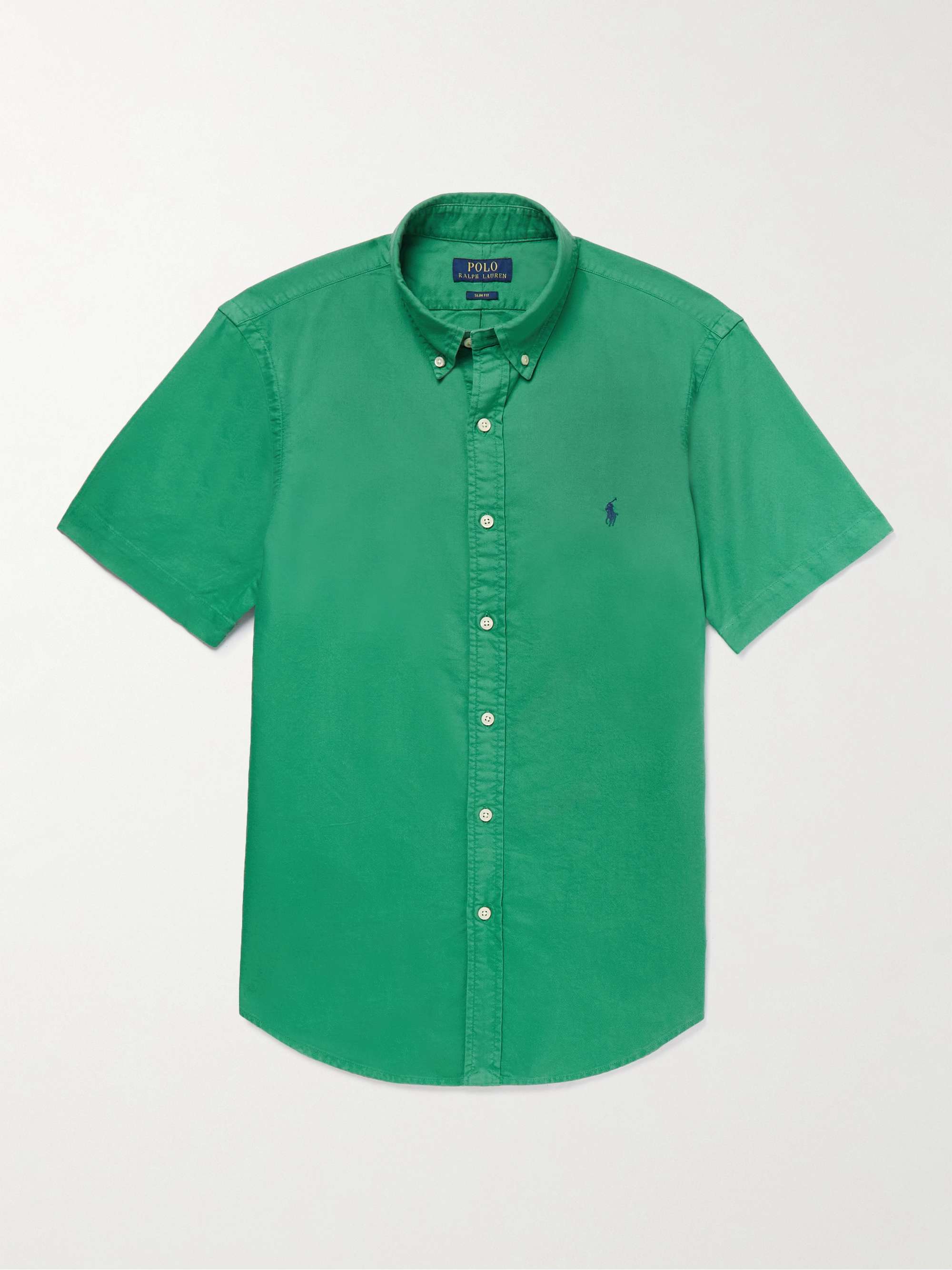POLO RALPH LAUREN Slim-Fit Logo-Embroidered Cotton Oxford Shirt