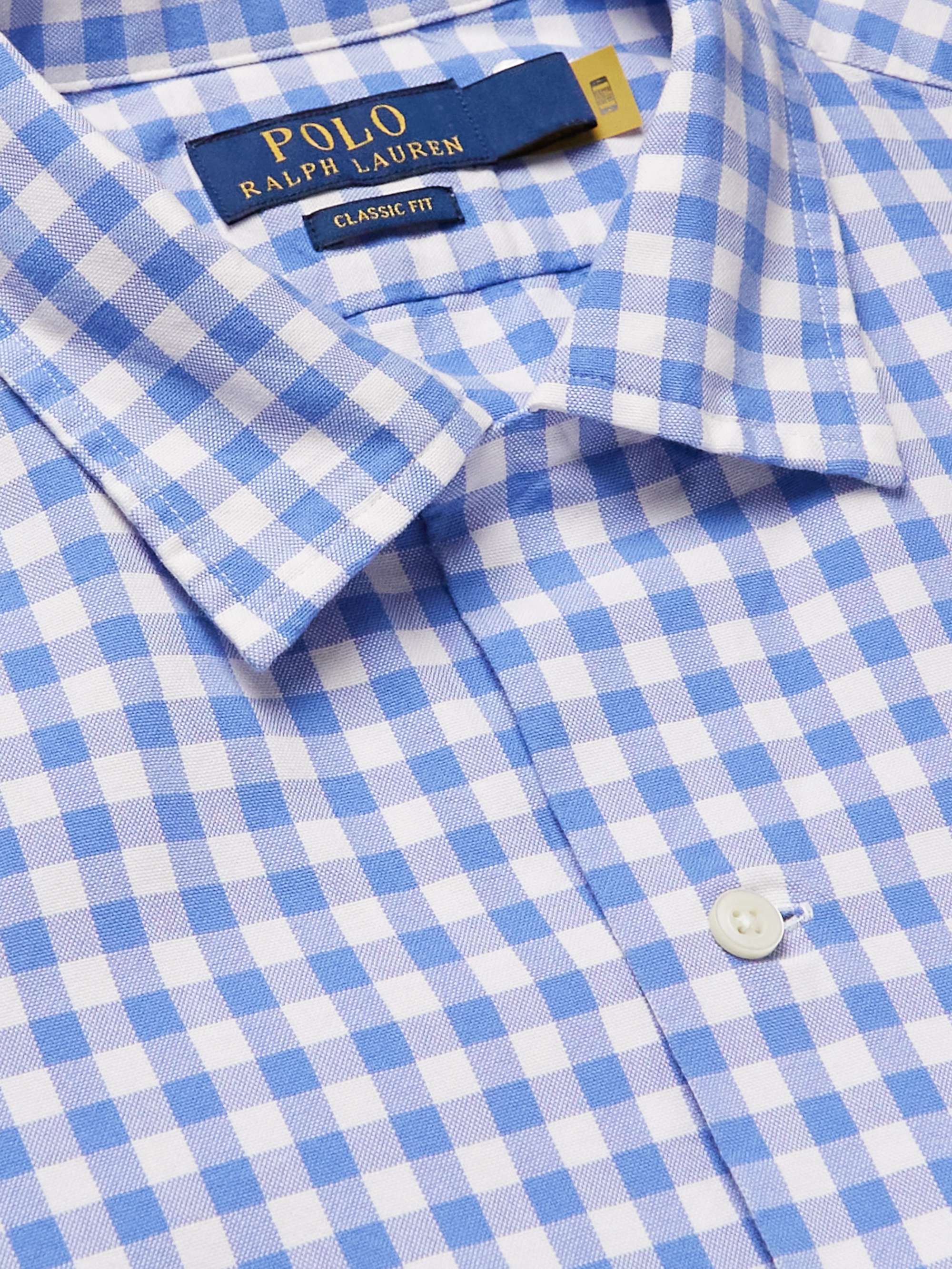POLO RALPH LAUREN Logo-Embroidered Checked Cotton Oxford Shirt