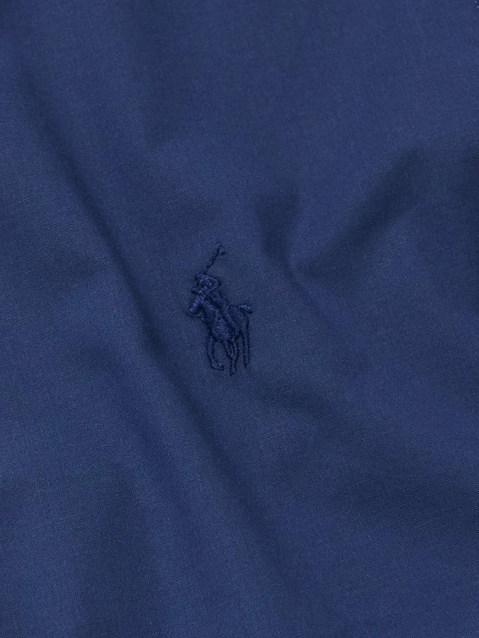 POLO RALPH LAUREN Button-Down Collar Logo-Embroidered Cotton-Blend Poplin Shirt