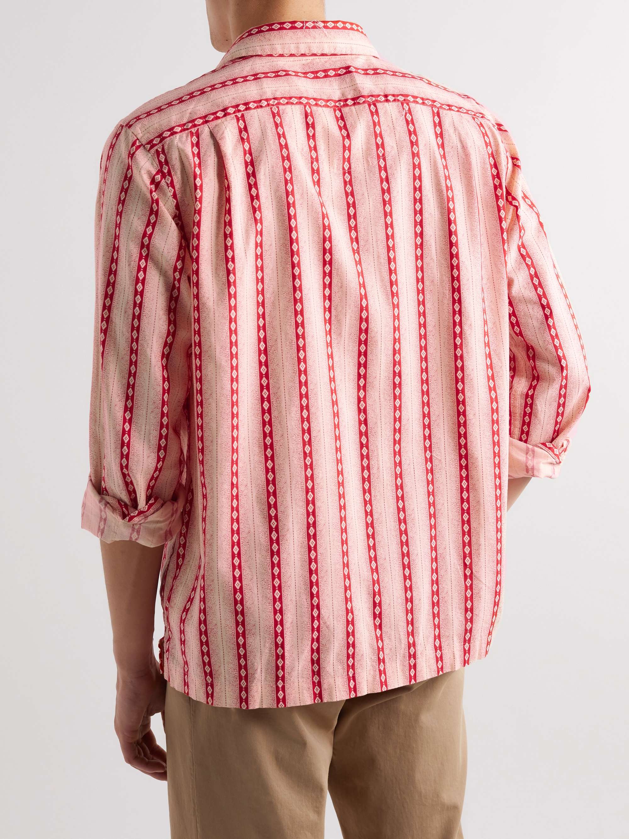 POLO RALPH LAUREN Striped Cotton and Linen-Blend Shirt