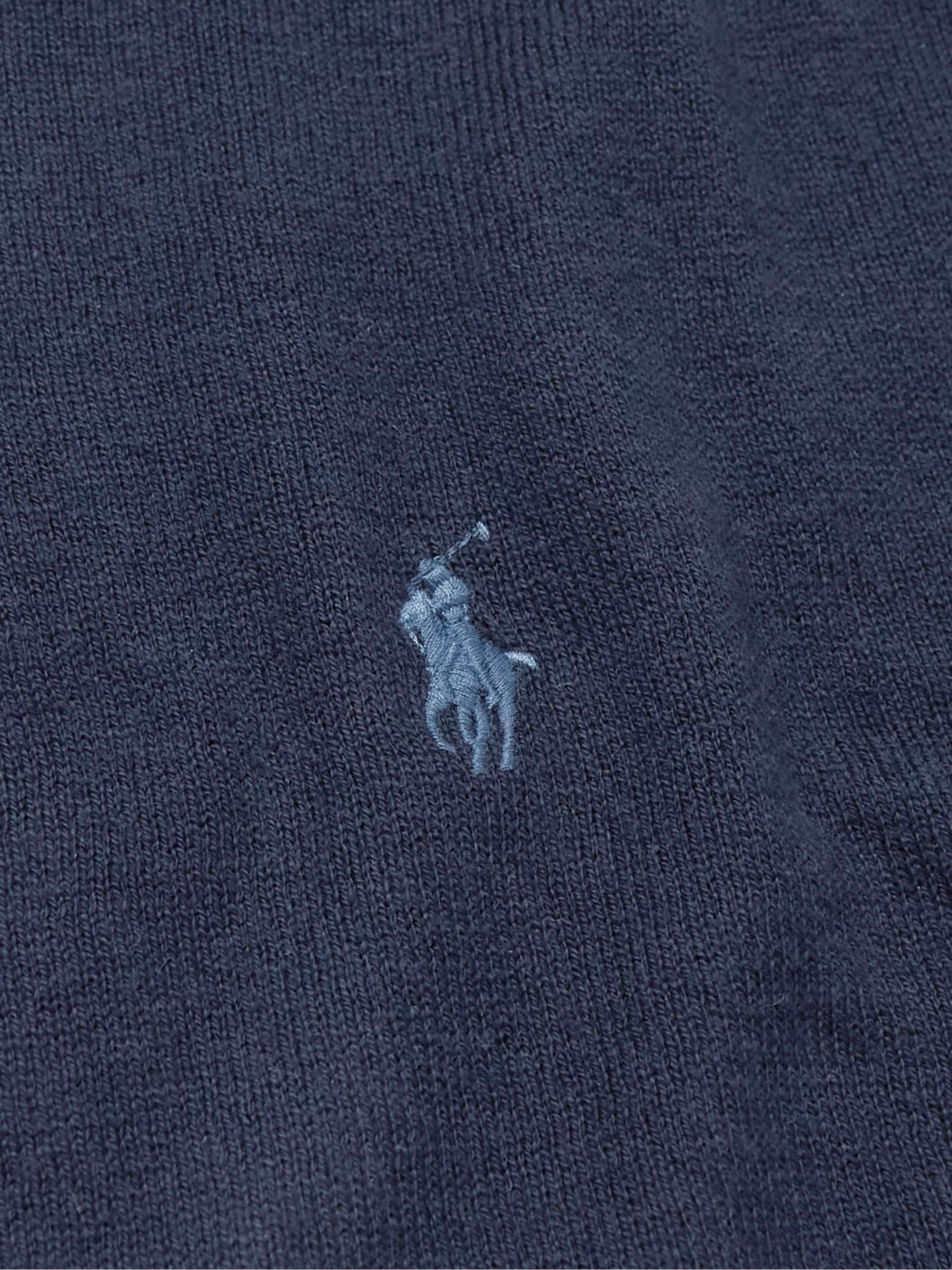 POLO RALPH LAUREN Logo-Embroidered Cotton and Cashmere-Blend Sweater