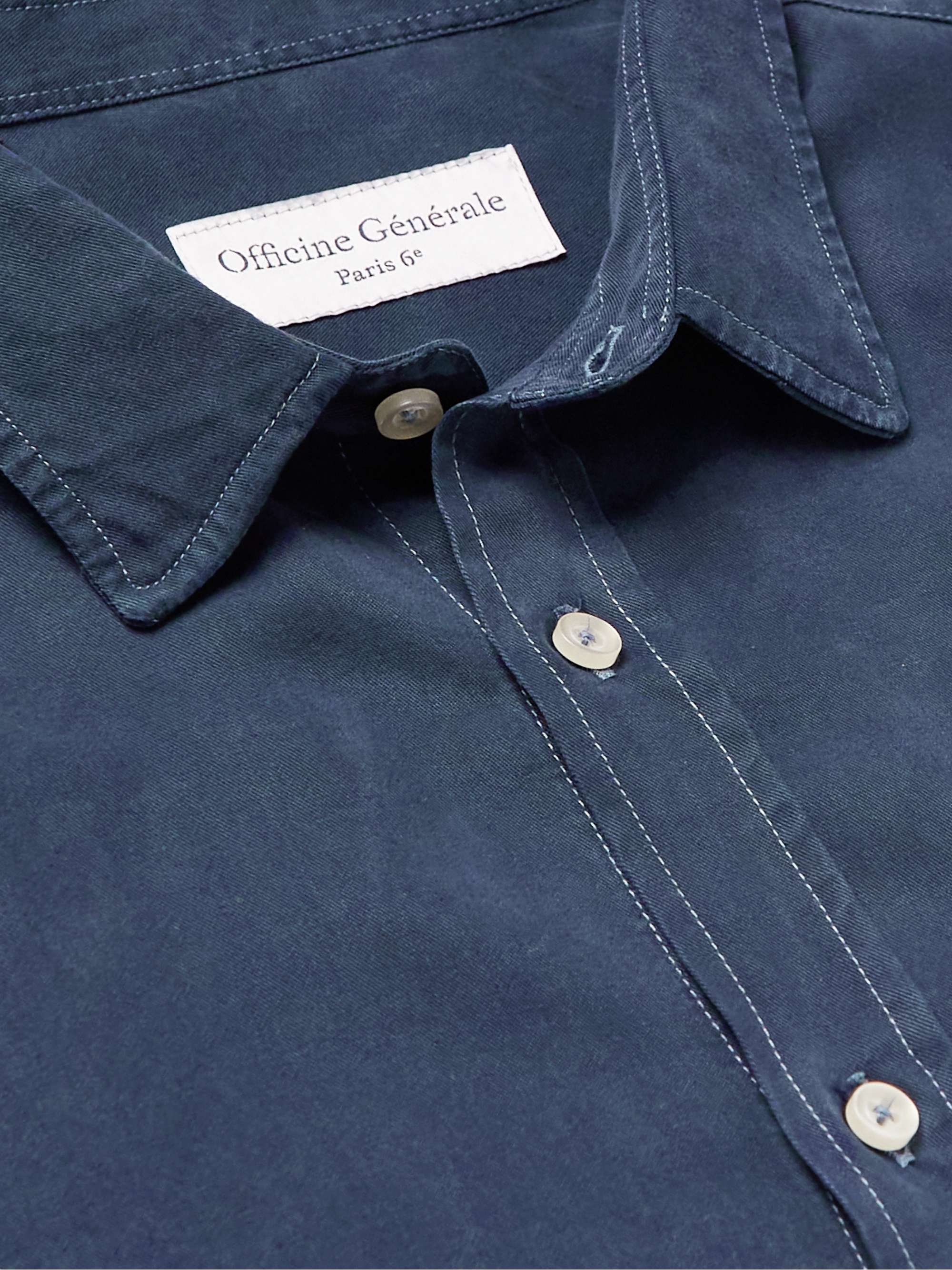 OFFICINE GÉNÉRALE Lipp Garment-Dyed TENCEL™ Lyocell-Twill Shirt