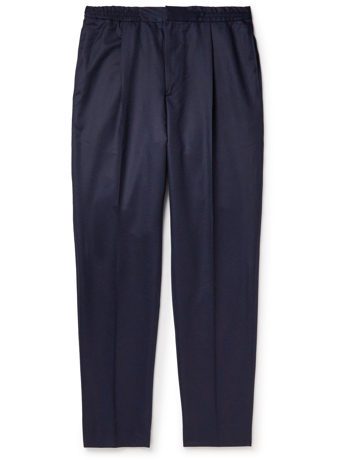 OFFICINE GENERALE DREW TAPERED PLEATED WOOL TROUSERS