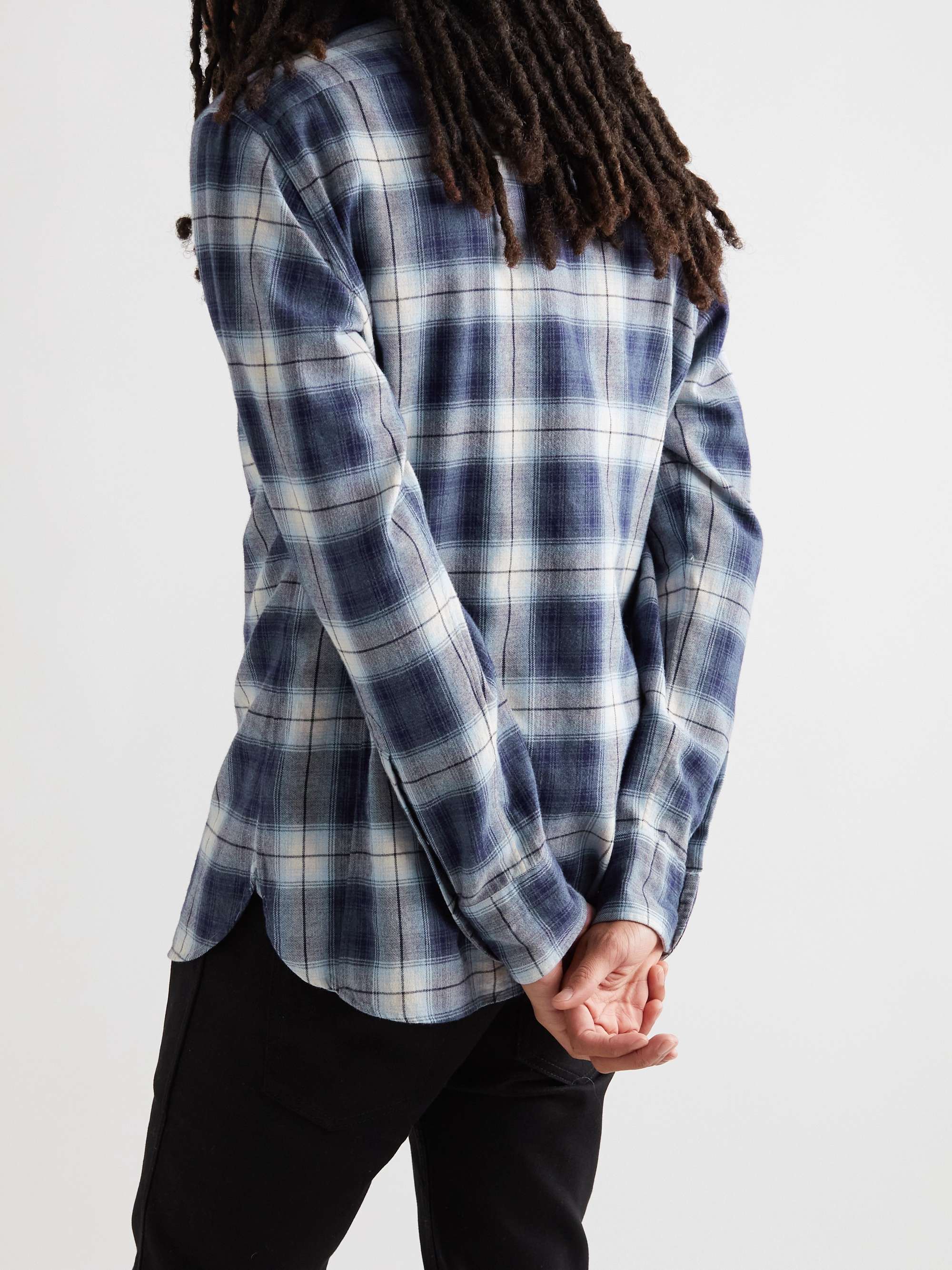 TOM FORD Slim-Fit Checked Cotton-Flannel Shirt