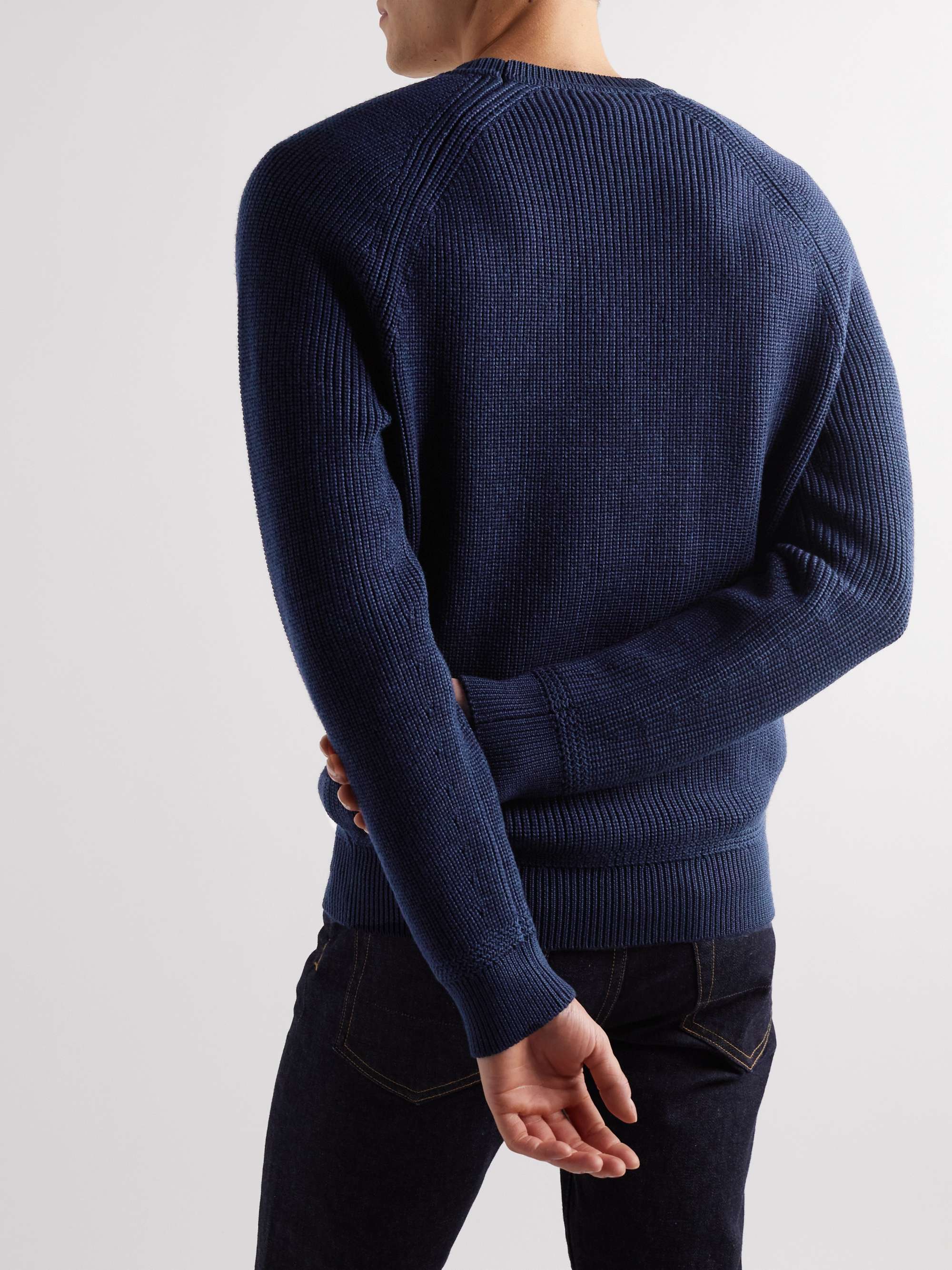 TOM FORD Slim-Fit Ribbed Wool and Silk-Blend Sweater