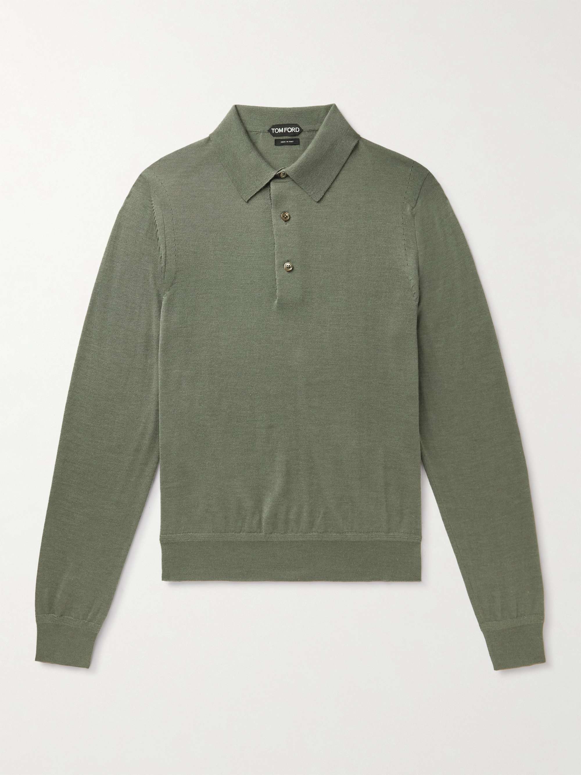TOM FORD Cashmere and Silk-Blend Polo Shirt