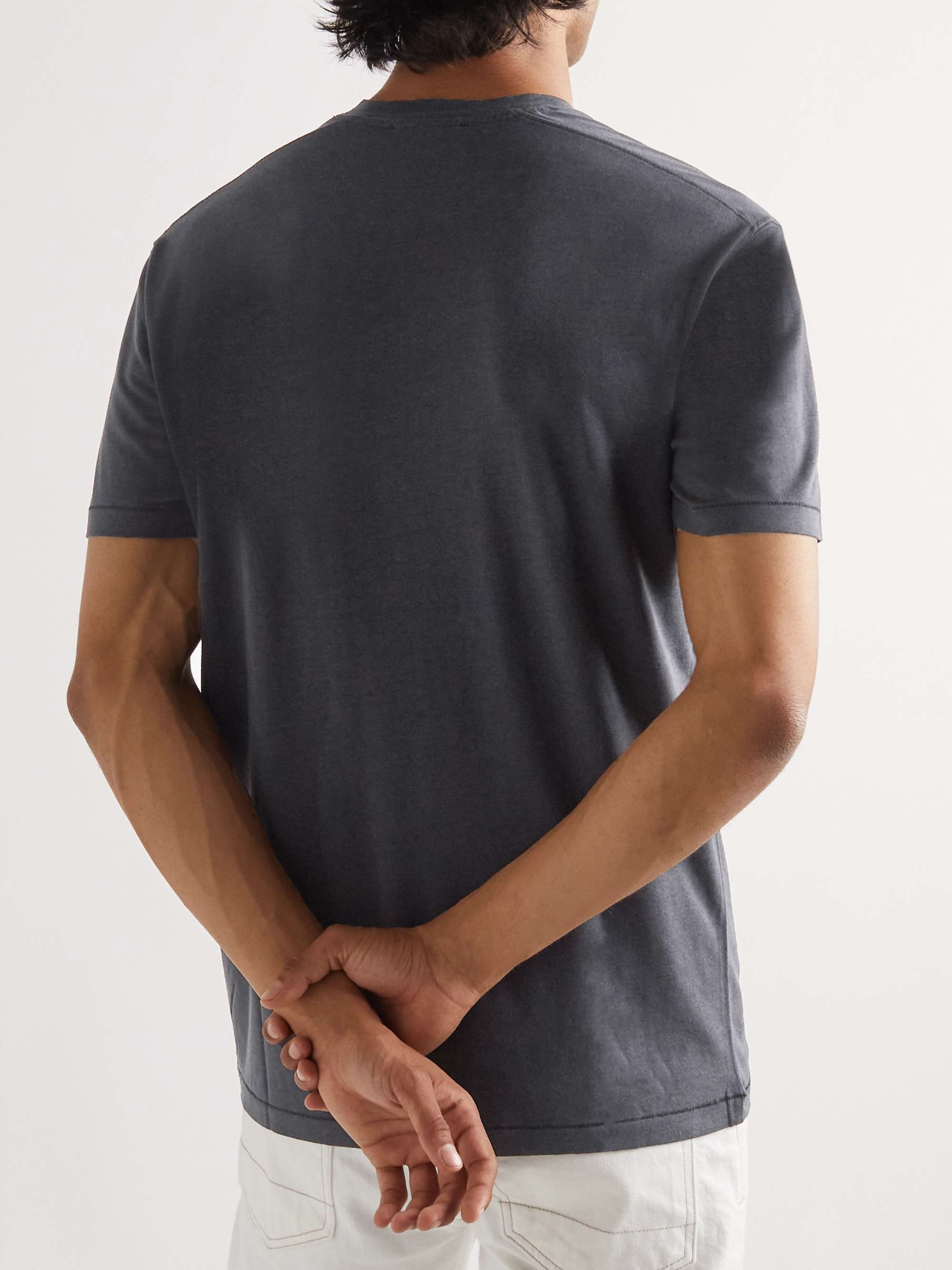 Black Lyocell and Cotton-Blend Jersey T-Shirt | TOM FORD | MR PORTER