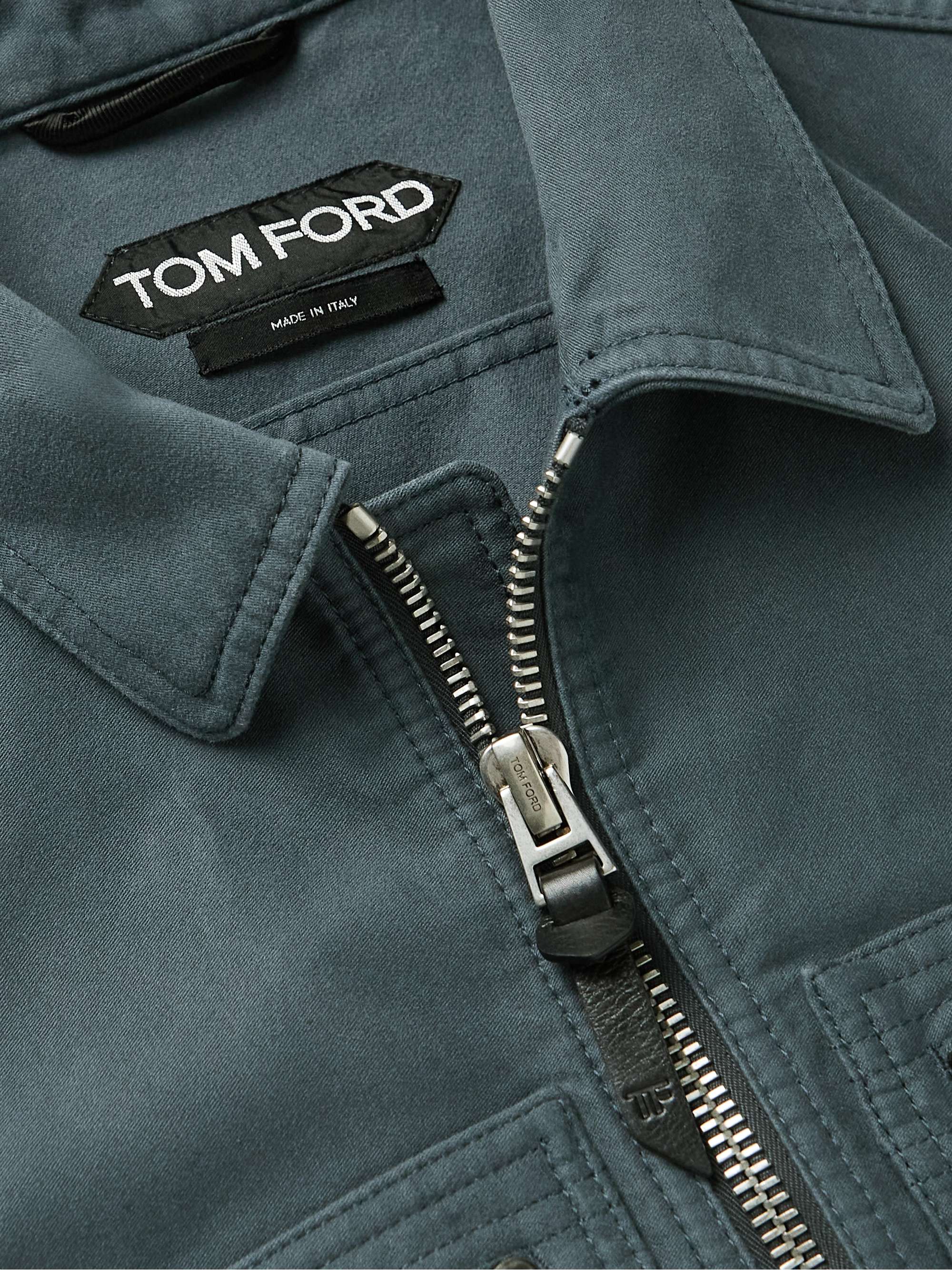 TOM FORD Washed Cotton-Twill Jacket