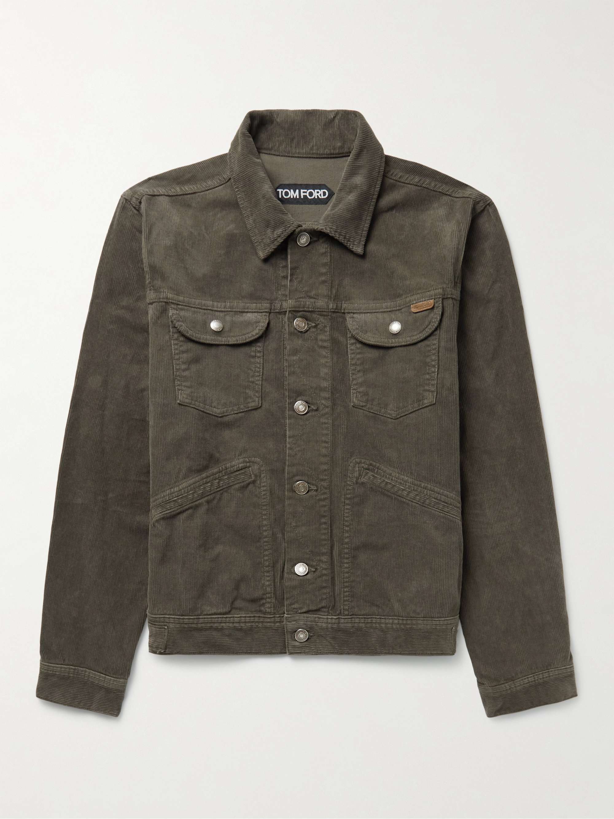 TOM FORD Garment-Dyed Cotton-Blend Corduroy Jacket