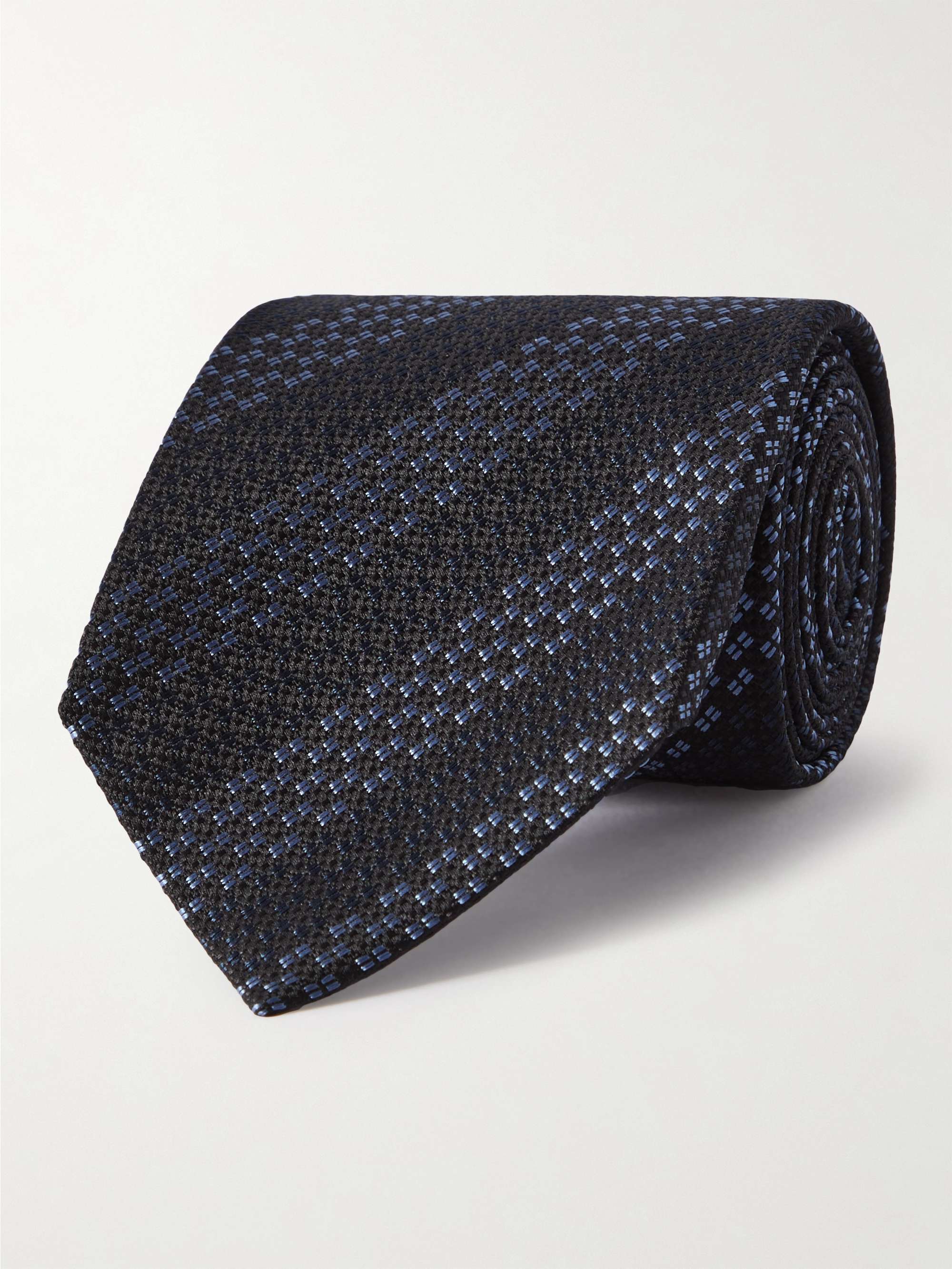 TOM FORD 8cm Striped Silk-Jacquard Tie
