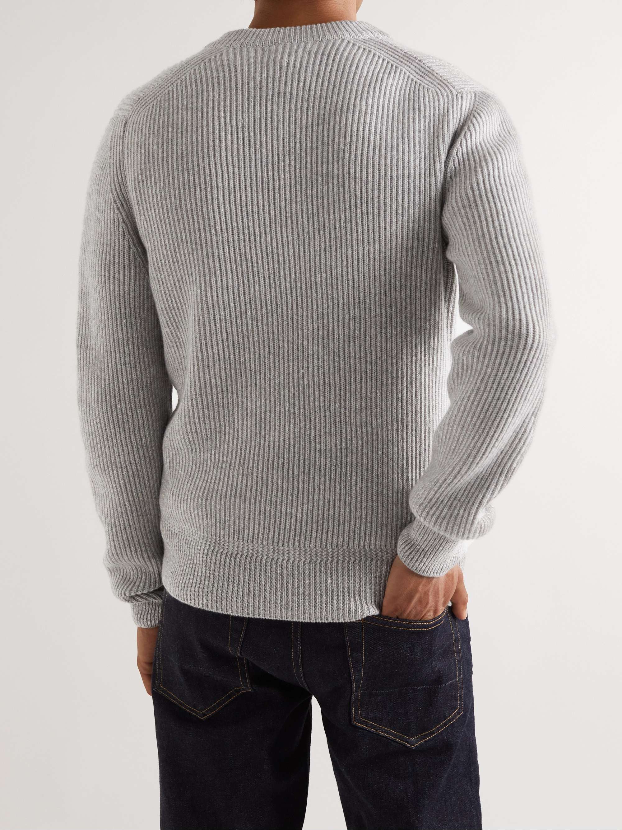 TOM FORD Ribbed Cashmere and Linen-Blend Sweater