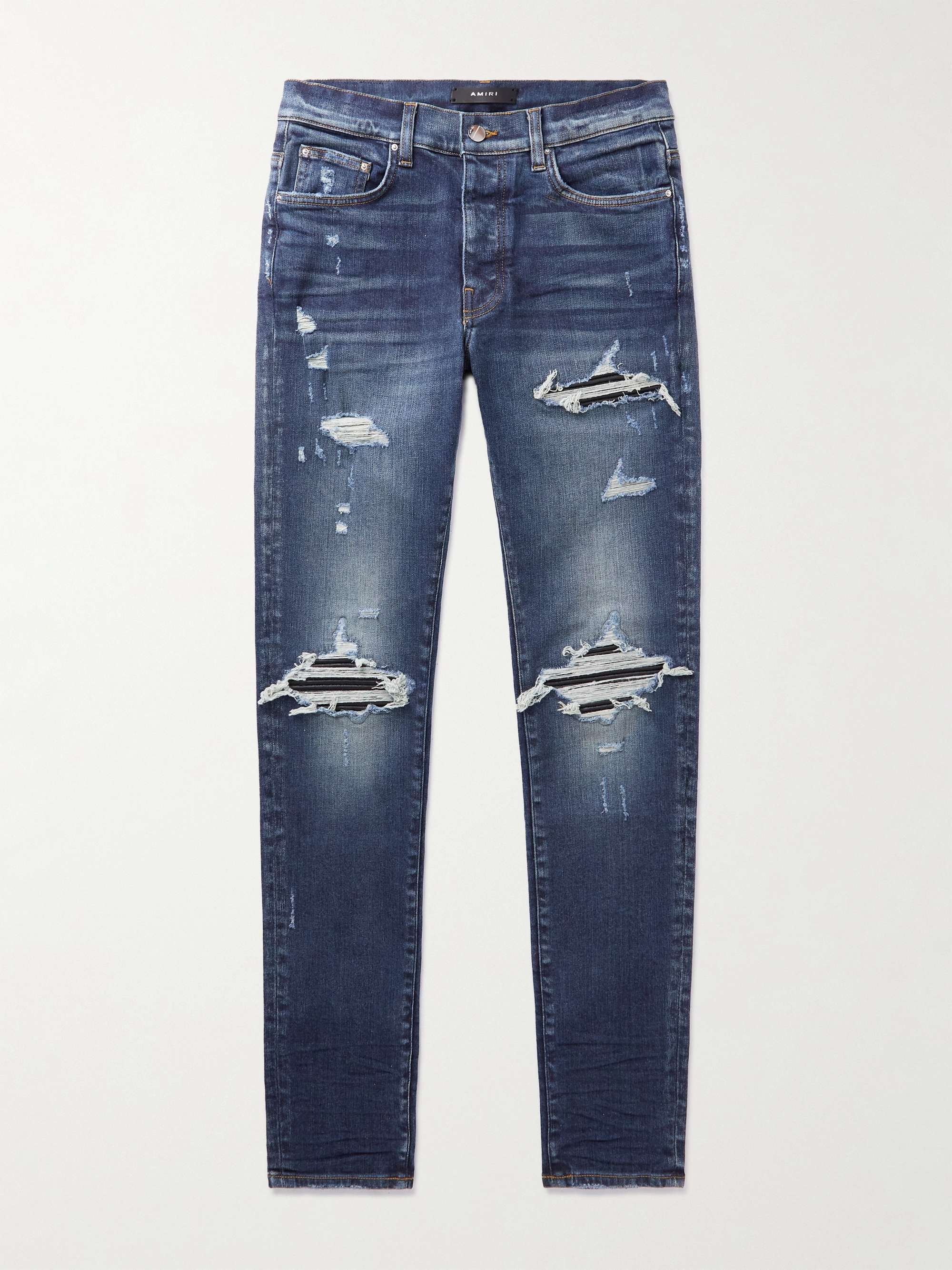 AMIRI MX1 Skinny-Fit Distressed Panelled Jeans