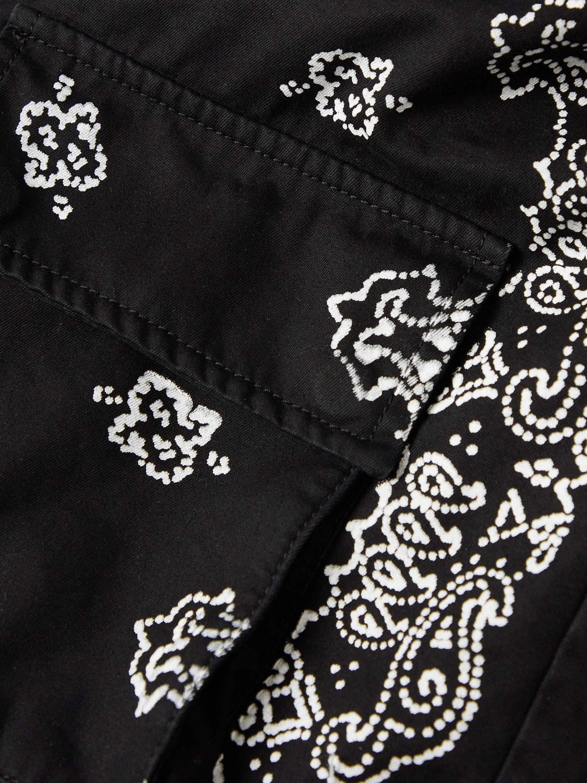 AMIRI M-65 Bleached Bandana-Print Denim Jacket