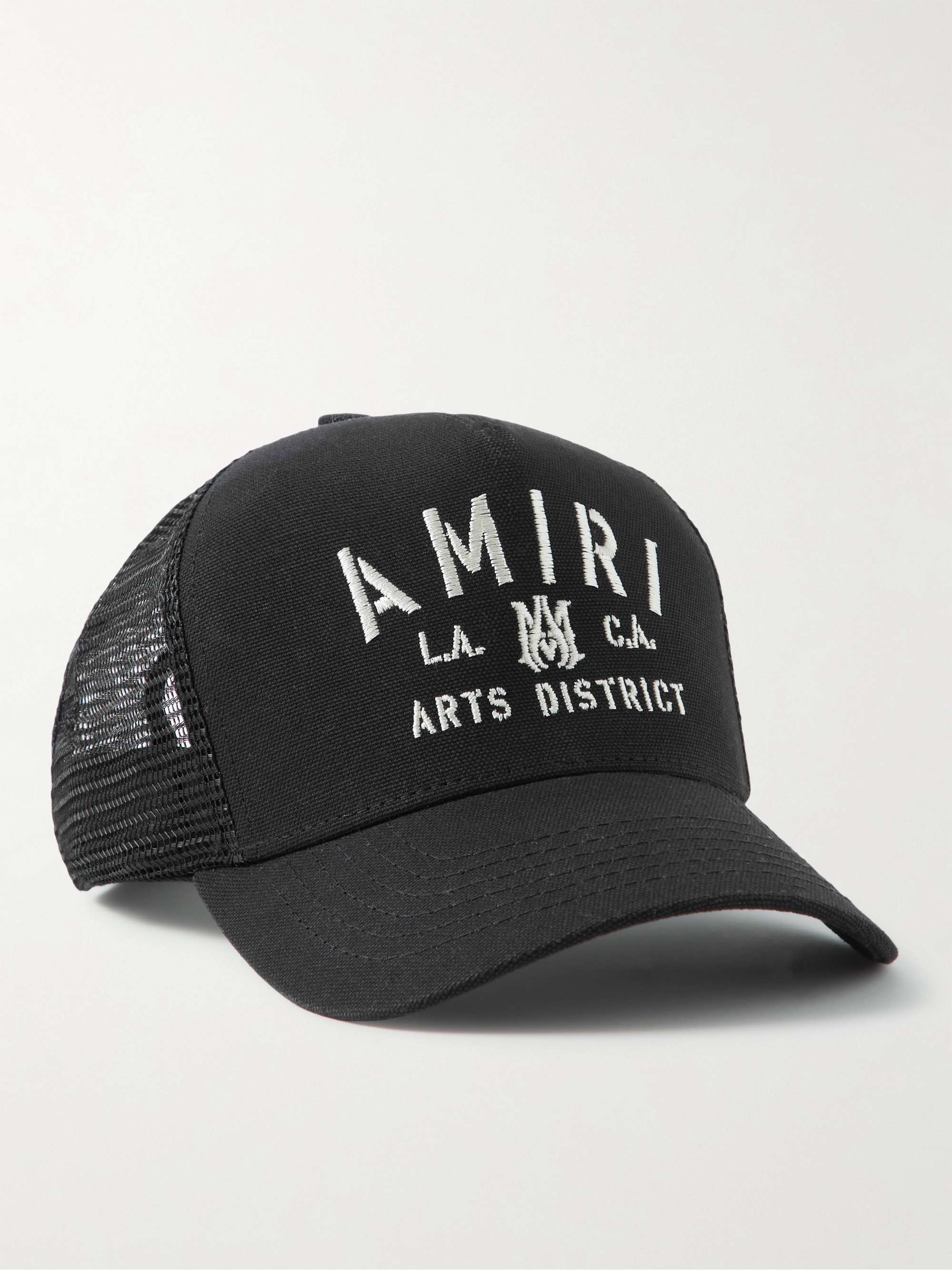 AMIRI Logo-Embroidered Cotton-Canvas and Mesh Trucker Hat