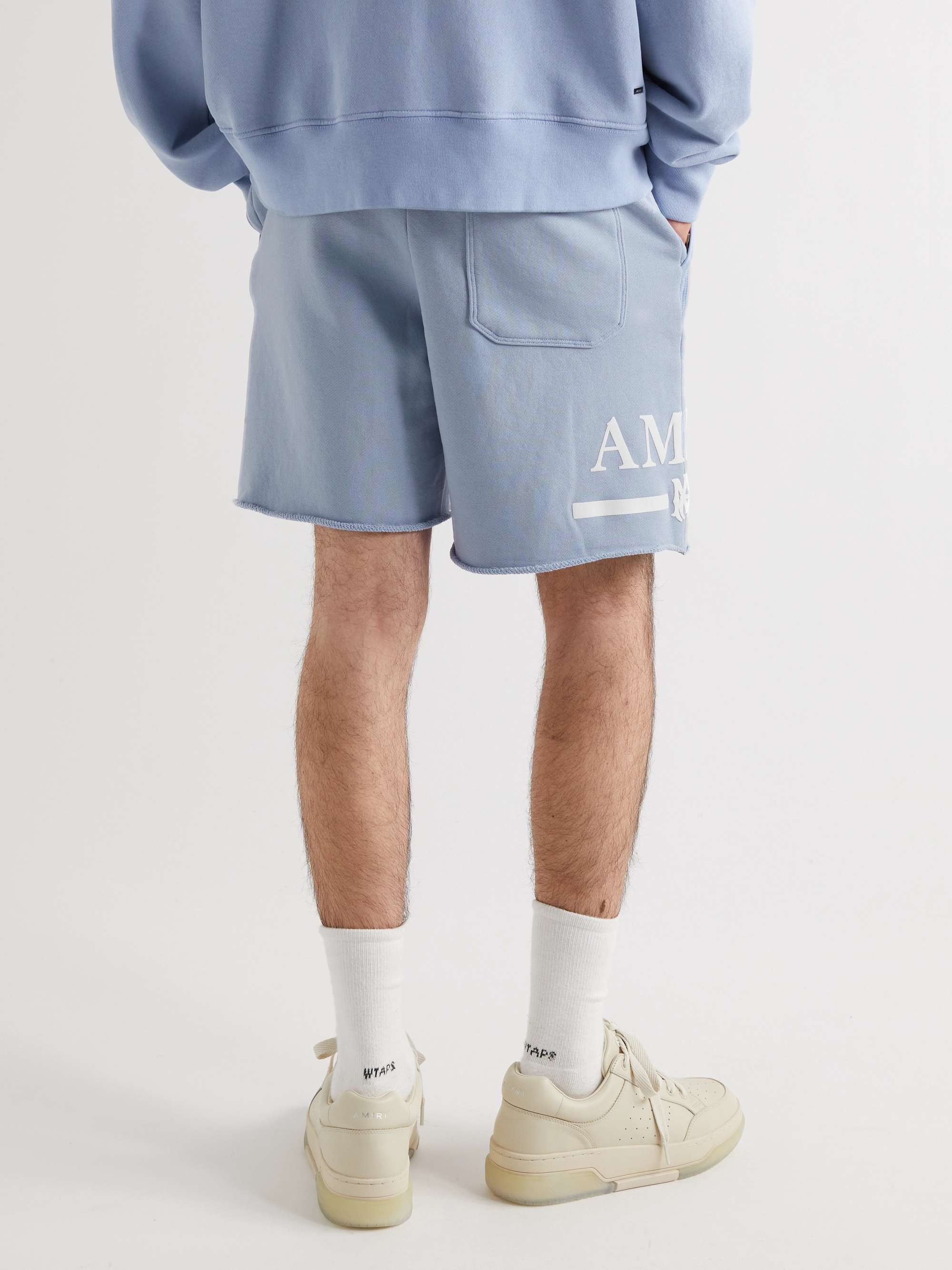 AMIRI Straight-Leg Cotton-Jersey Drawstring Shorts