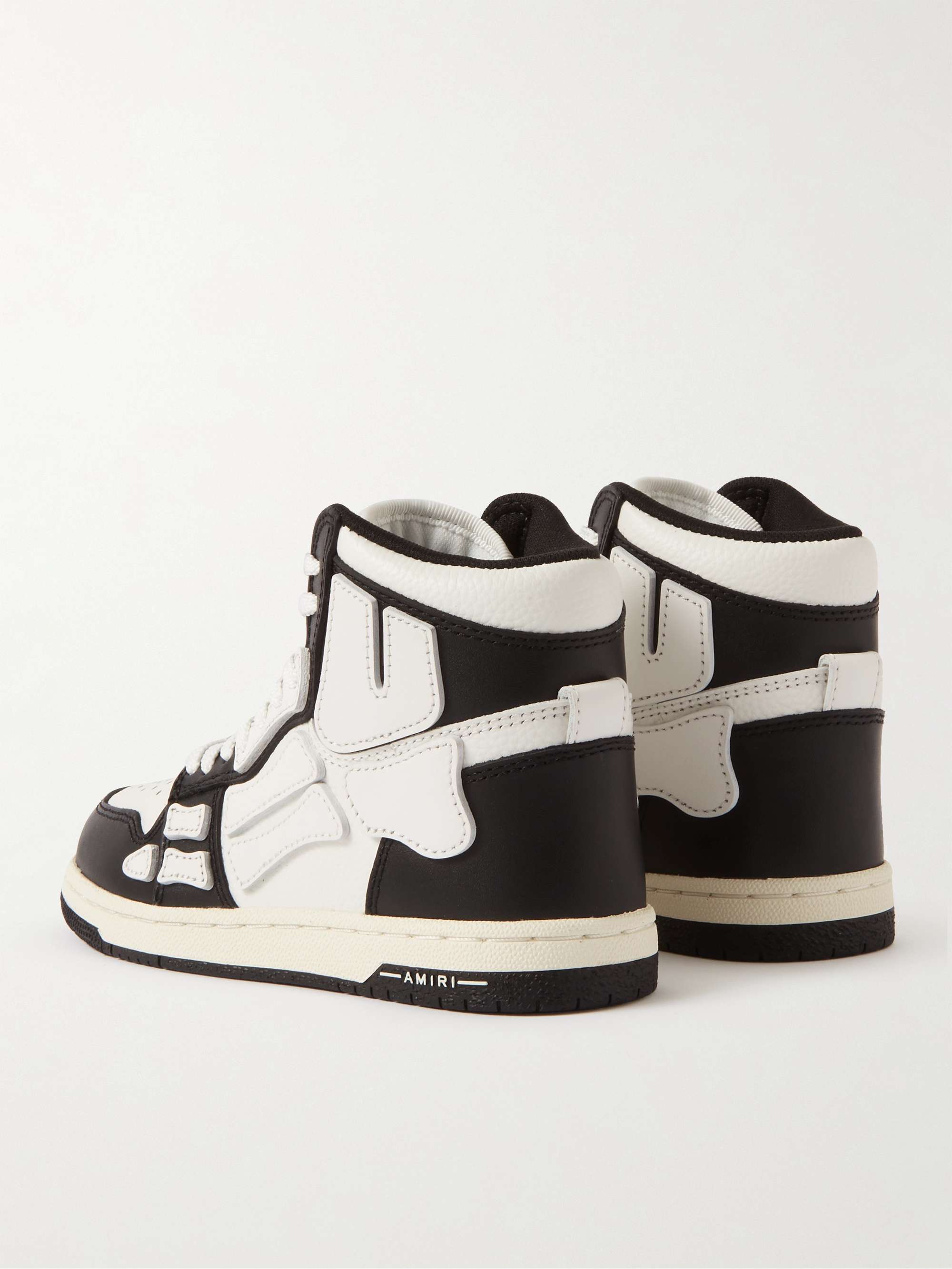 AMIRI KIDS Skel-Top Colour-Block Leather High-Top Sneakers