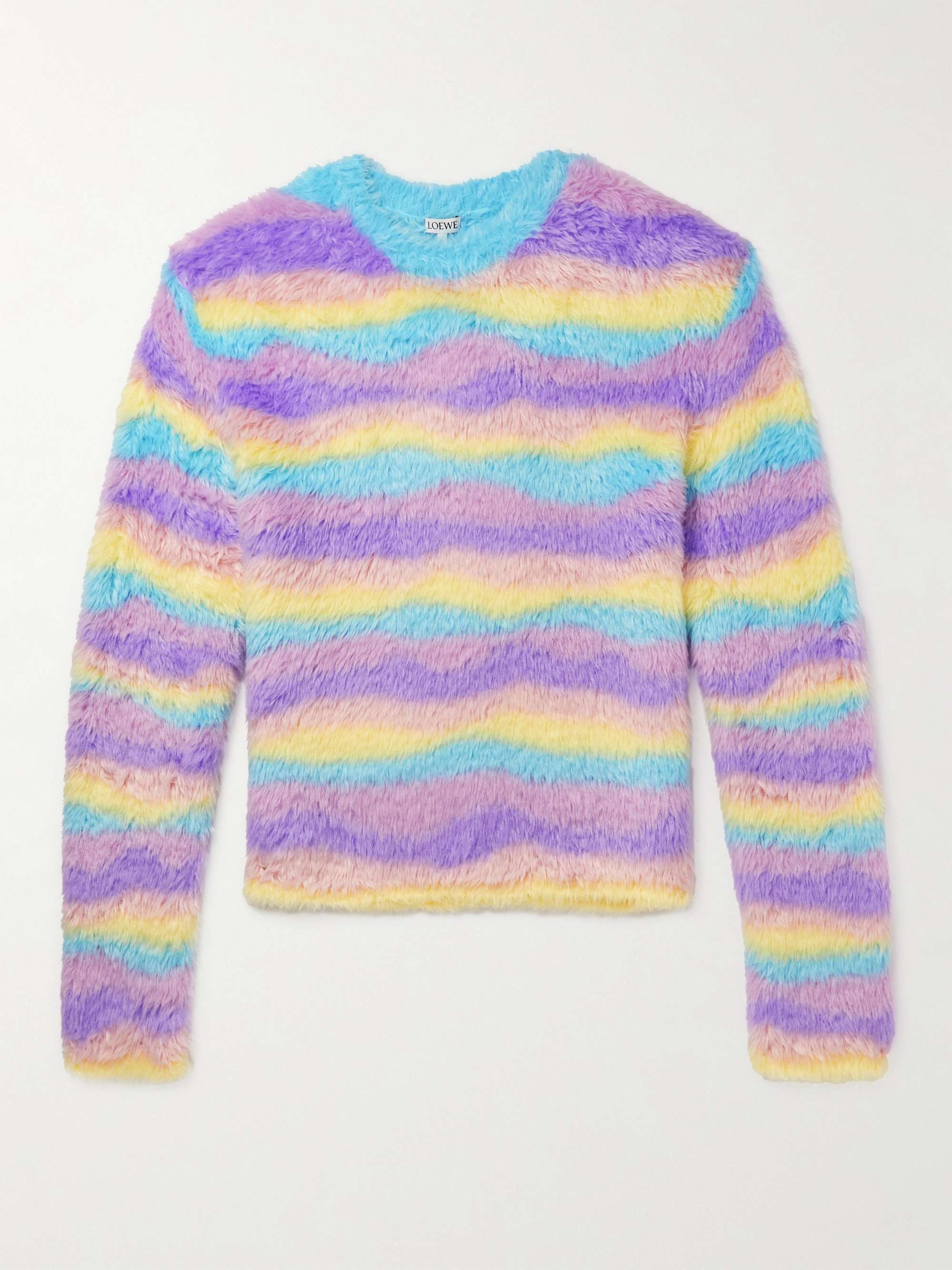 LOEWE Slim-Fit Striped Knitted Sweater