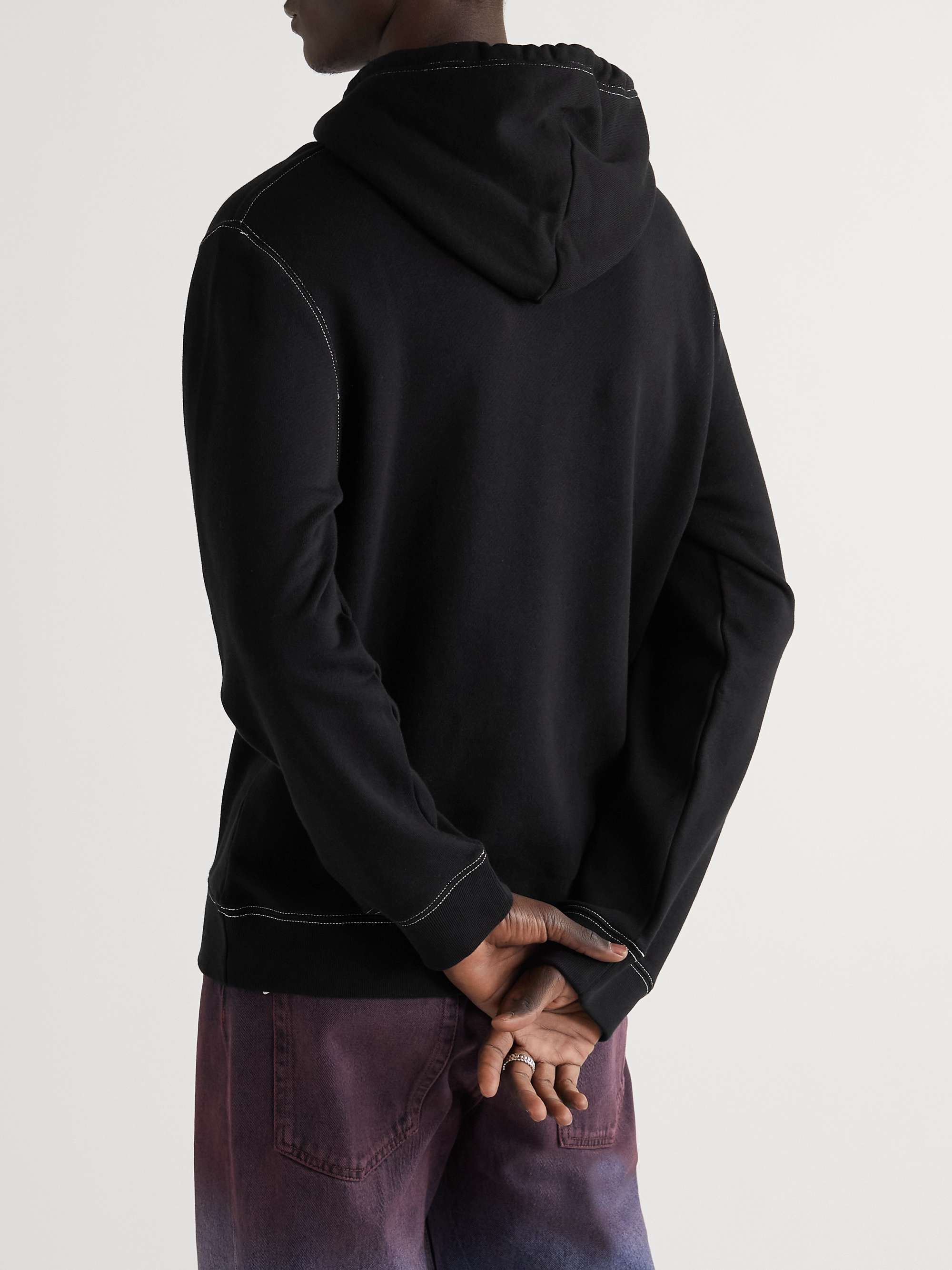 LOEWE Logo-Embroidered Cotton-Jersey Hoodie