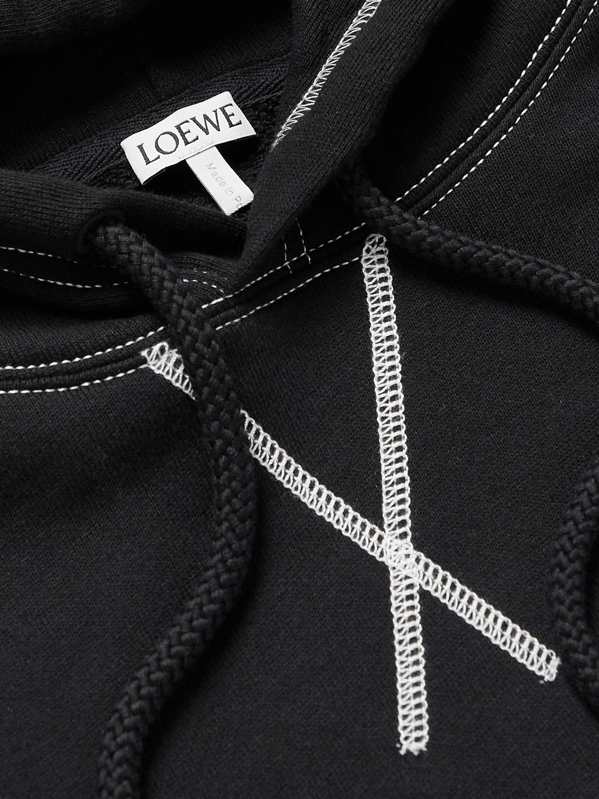 LOEWE Logo-Embroidered Cotton-Jersey Hoodie