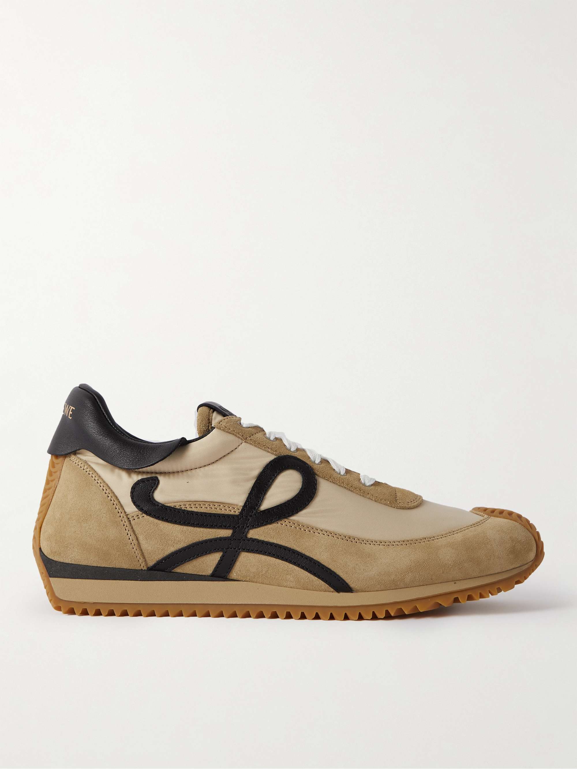 LOEWE Flow Runner Leather-Trimmed Suede and Nylon Sneakers
