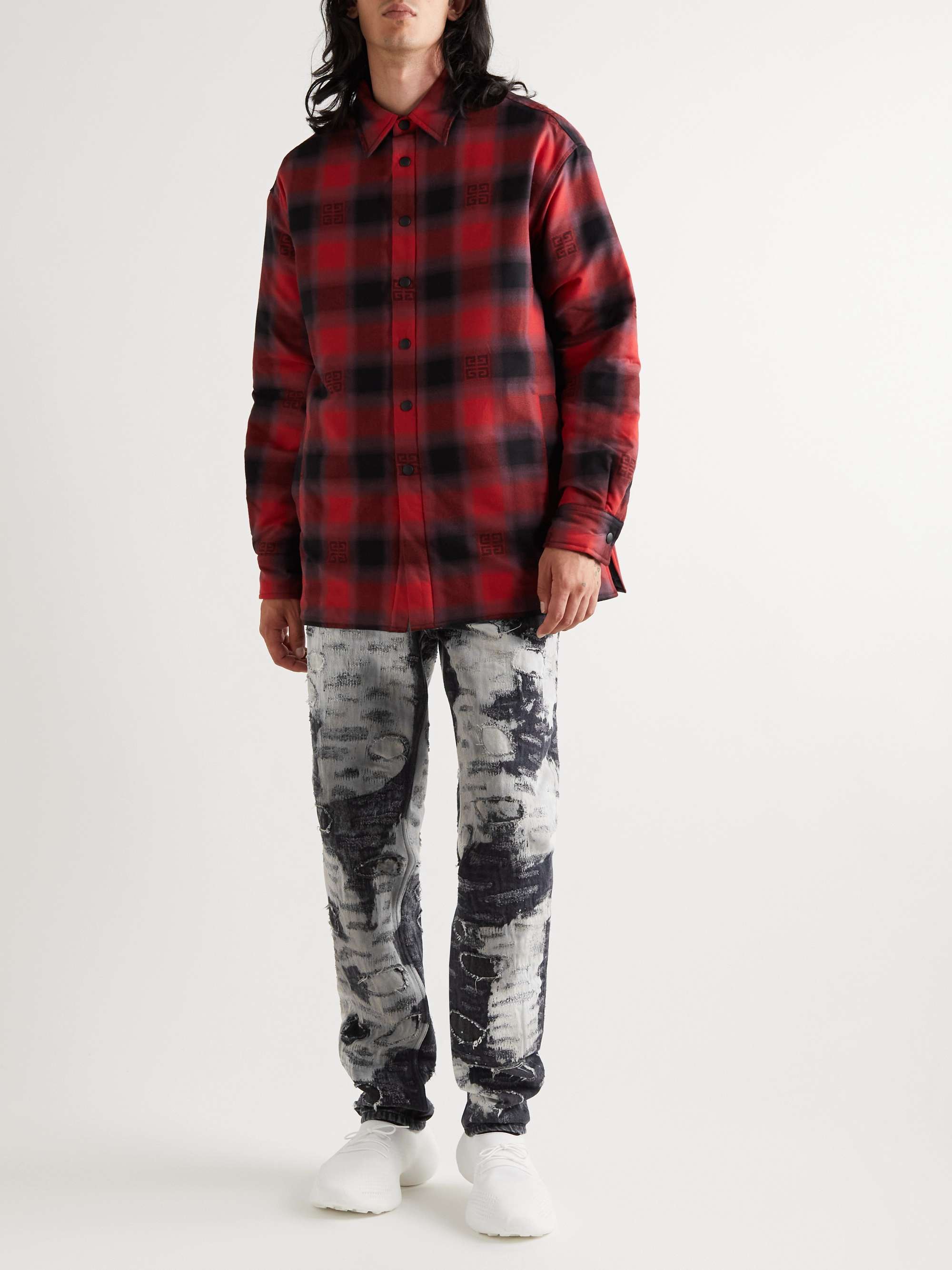 GIVENCHY Slim-Fit Distressed Bleached Jeans