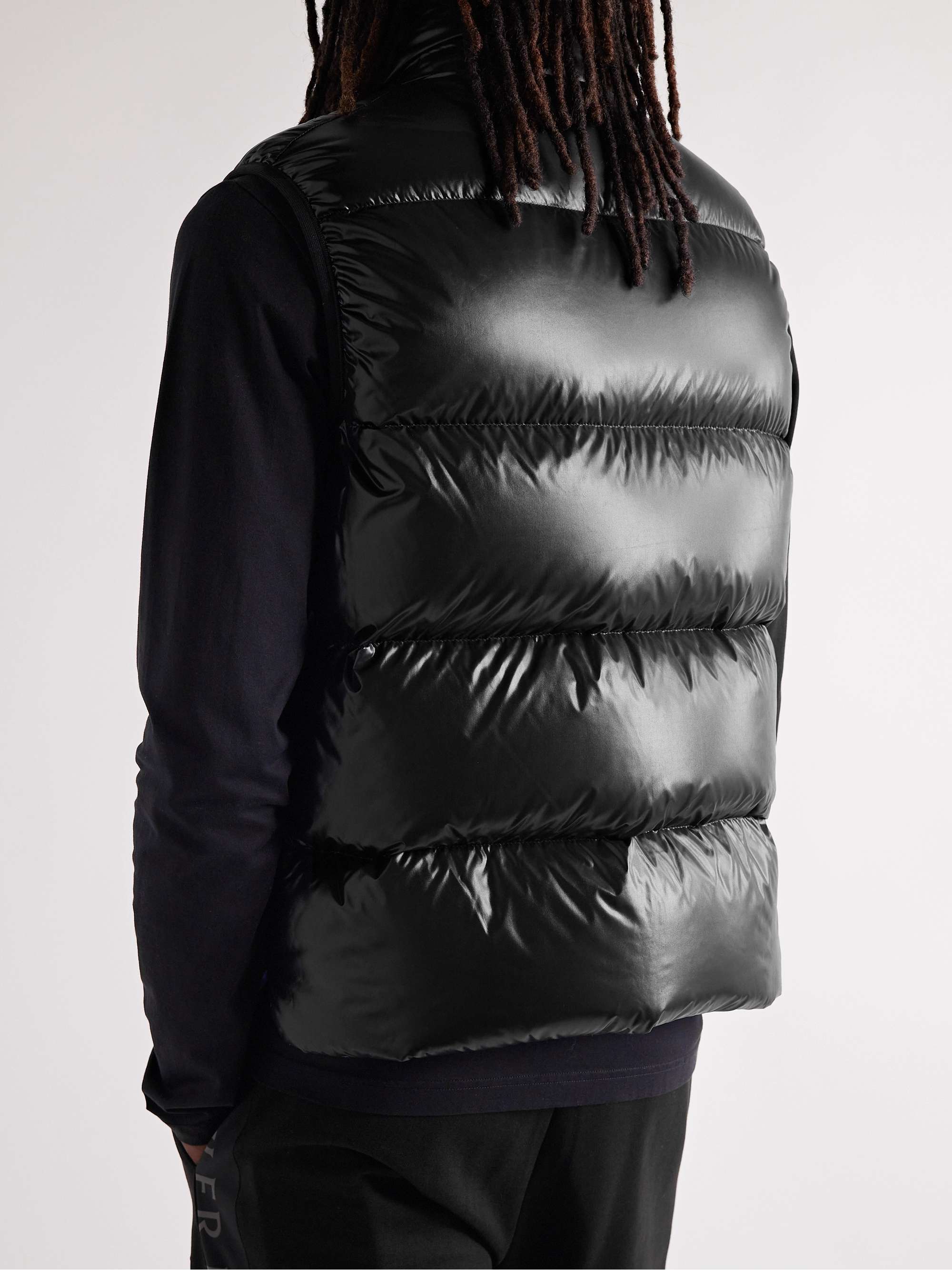 MONCLER GENIUS 2 Moncler 1952 Sumido Logo-Appliquéd Quilted Glossed-Shell Down Gilet