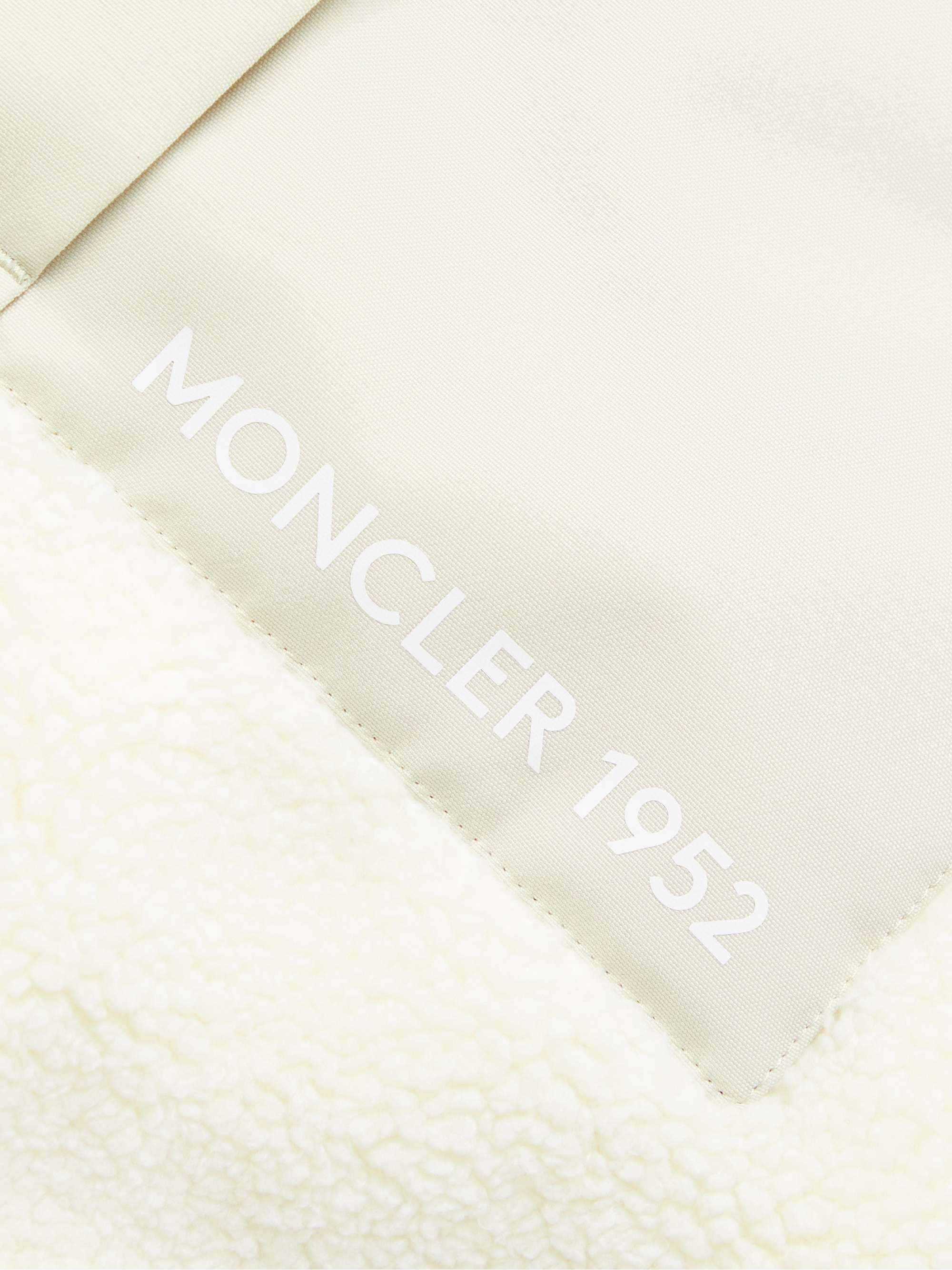 MONCLER GENIUS 2 Moncler 1952 Logo-Print Shell-Panelled Fleece Hooded Down Jacket