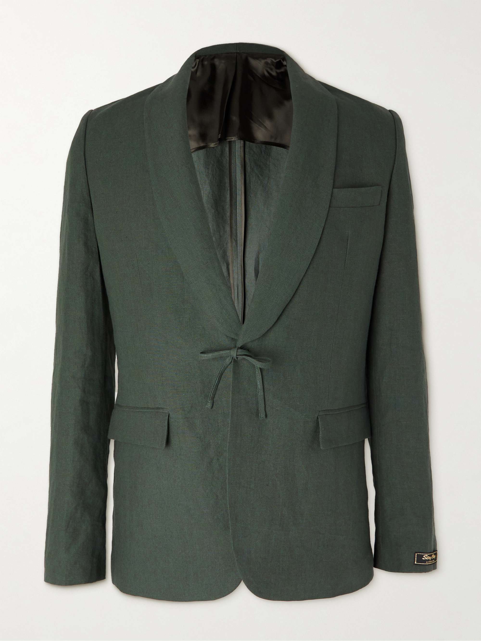 A KIND OF GUISE Shawl-Collar Linen Suit Jacket