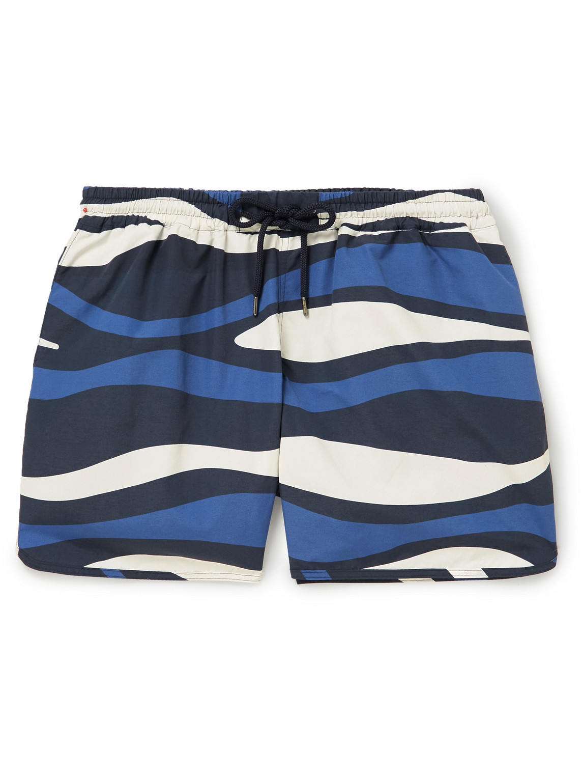 A Kind Of Guise Gili Striped Short-length Swim Shorts In Blue