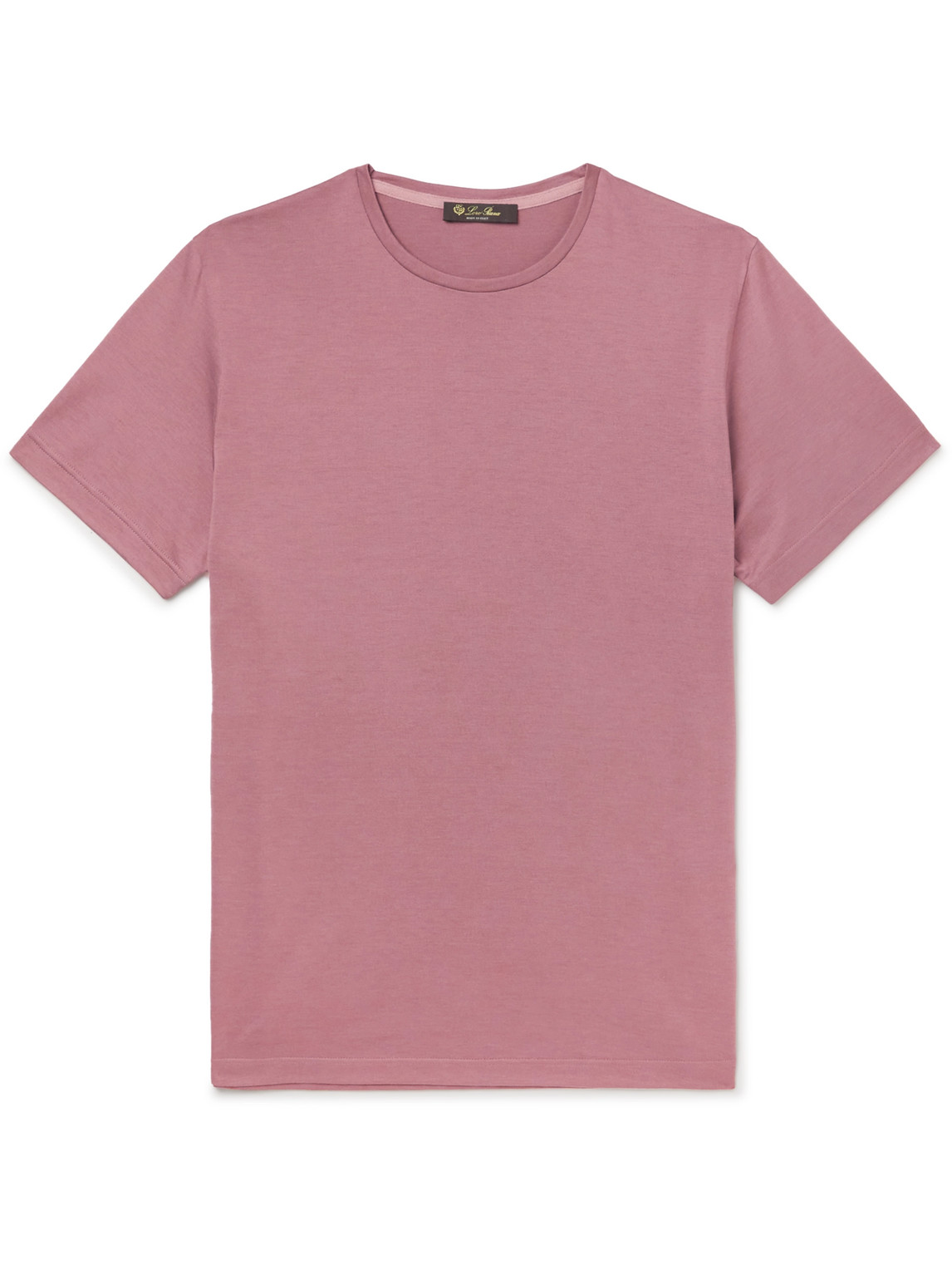 Loro Piana Slim-fit Silk And Cotton-blend Jersey T-shirt In Pink