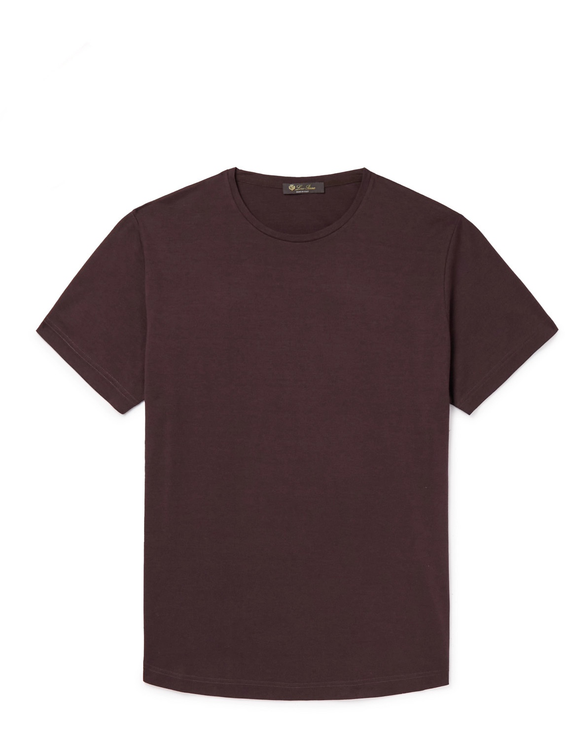 Loro Piana Silk And Cotton-blend Jersey T-shirt In Burgundy