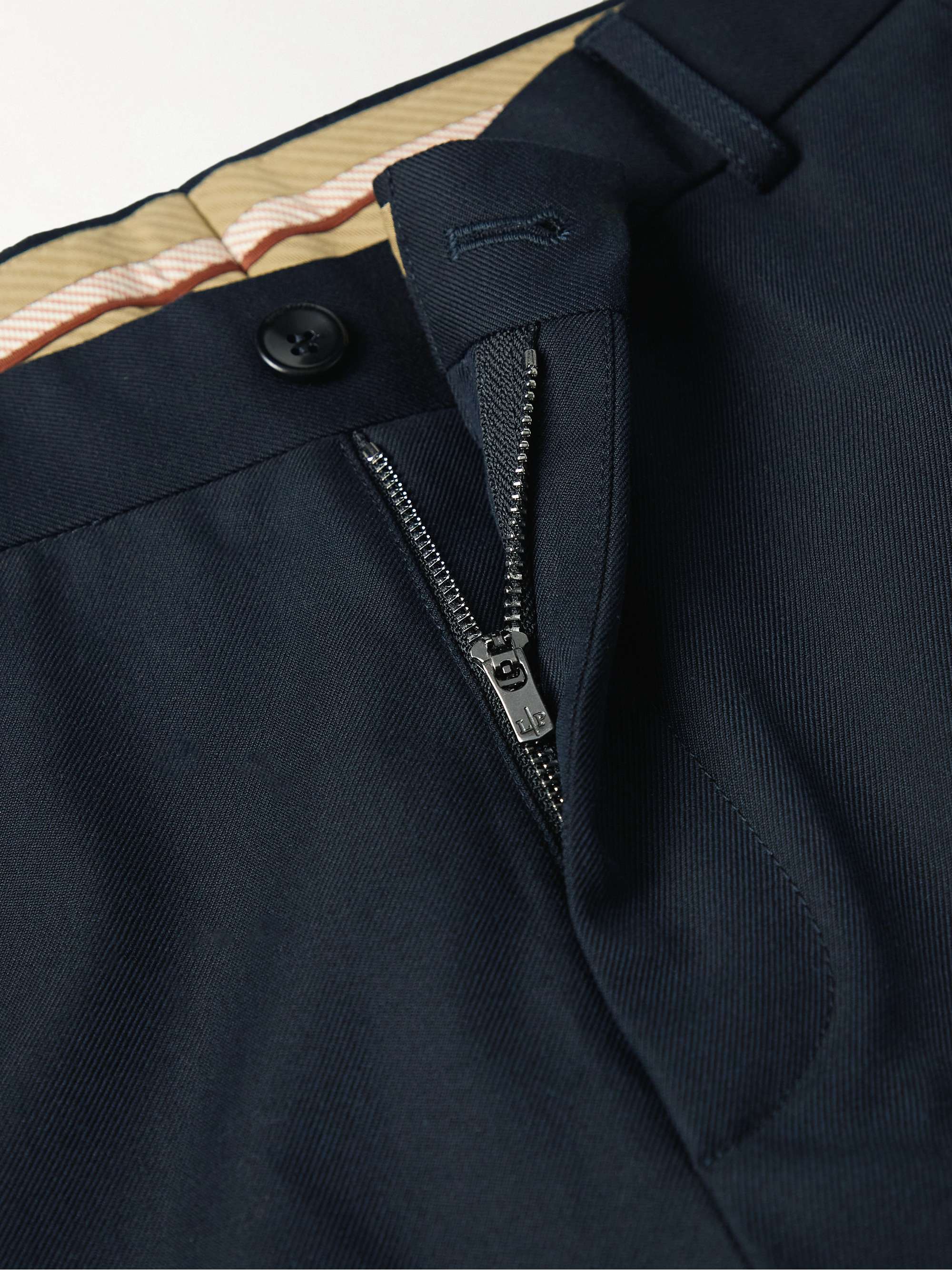 Navy Slim-Fit Cotton and Wool-Blend Twill Chinos | LORO PIANA | MR PORTER
