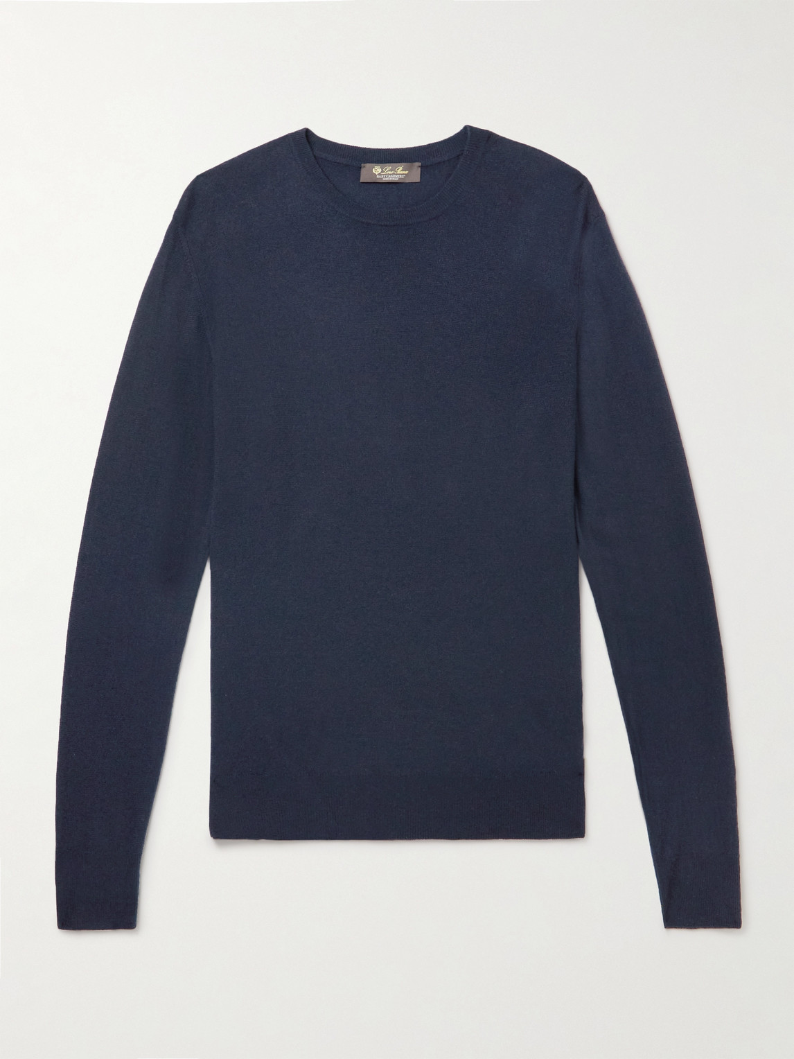 Loro Piana Slim-fit Baby Cashmere Sweater In Blue