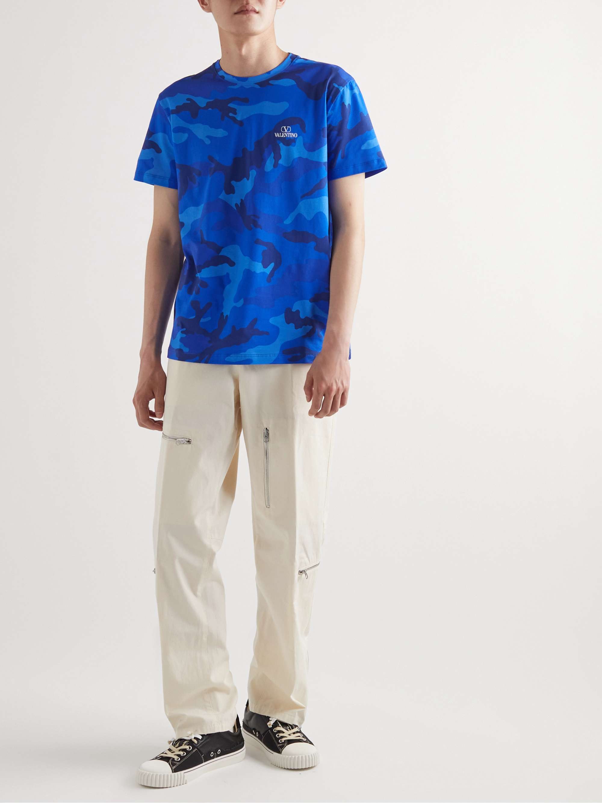 VALENTINO Camouflage-Print Cotton-Jersey T-Shirt