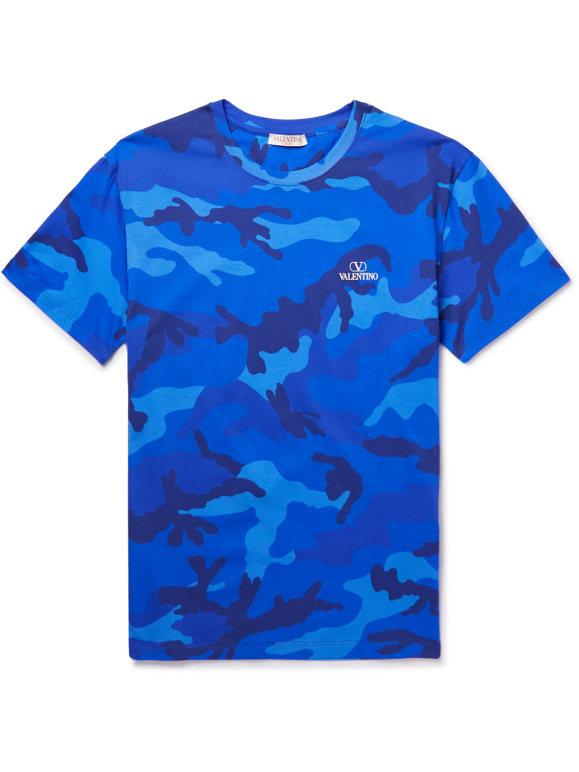 Valentino Camouflage-Print Cotton-Jersey T-Shirt