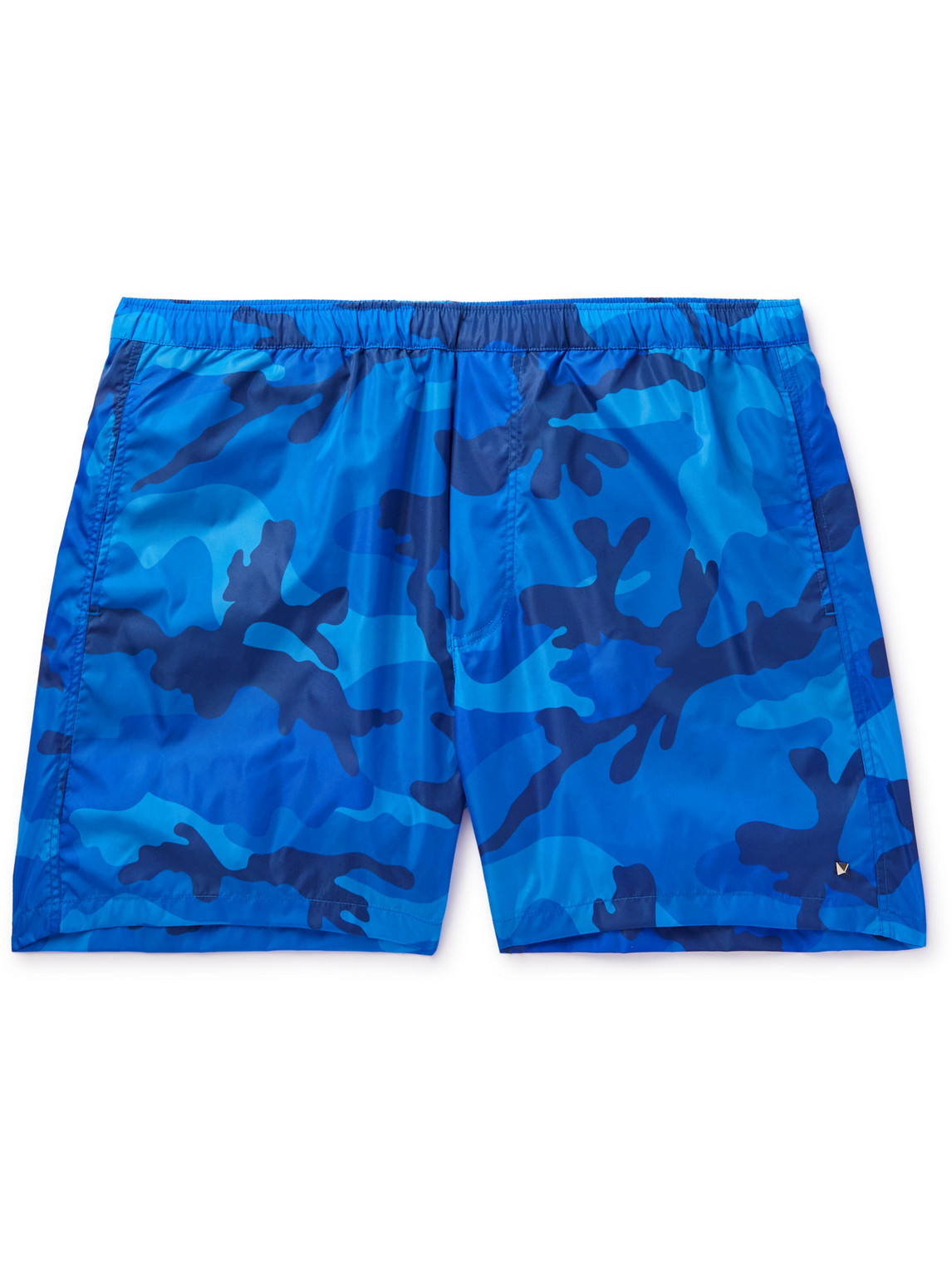 Valentino Straight-Leg Mid-Length Camouflage-Print Swim Shorts
