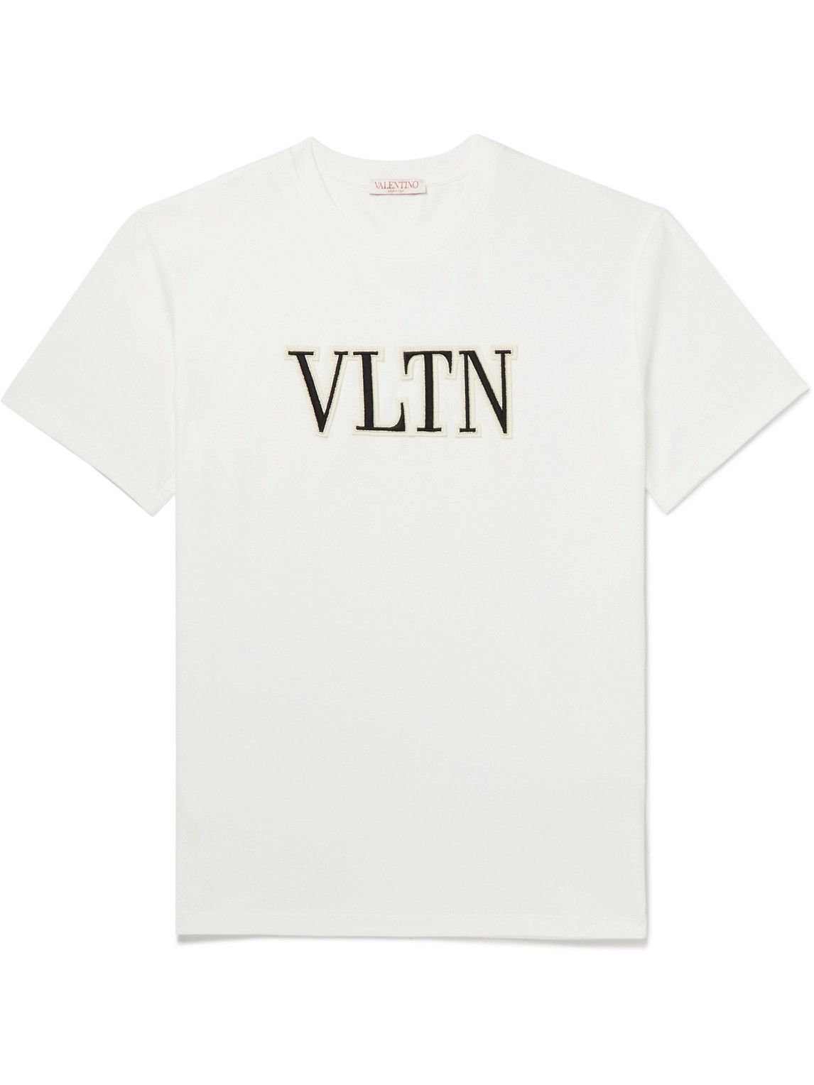 Valentino Logo-Appliquéd Cotton-Jersey T-Shirt