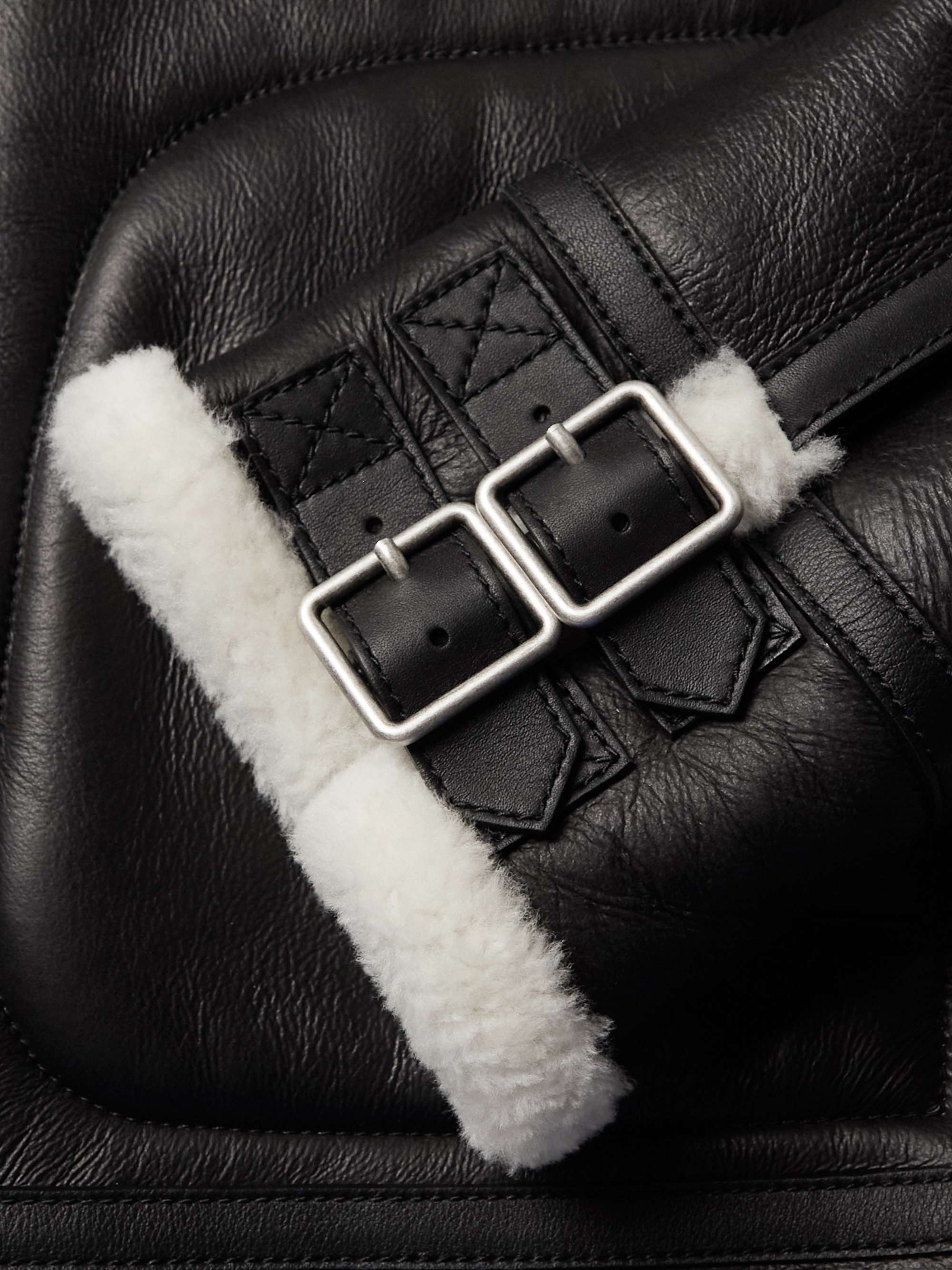LOEWE Shearling-Lined Leather Jacket