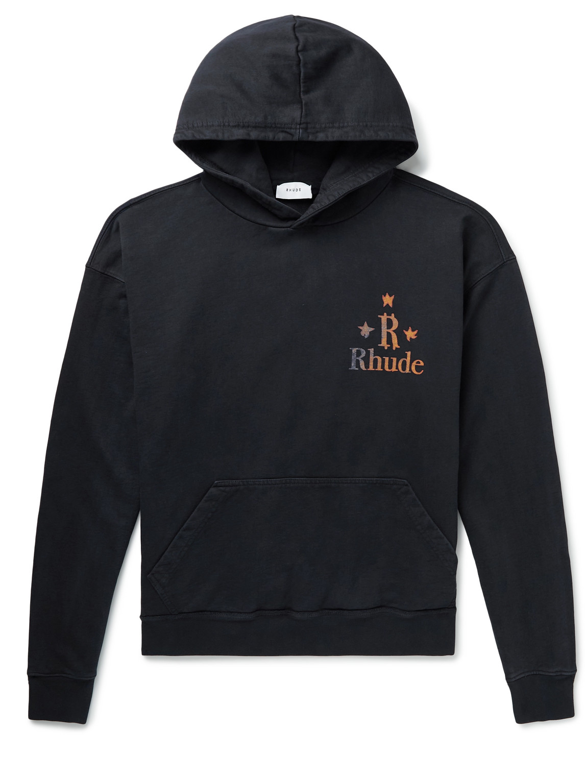 Rhude Money Logo-Print Cotton-Jersey Hoodie