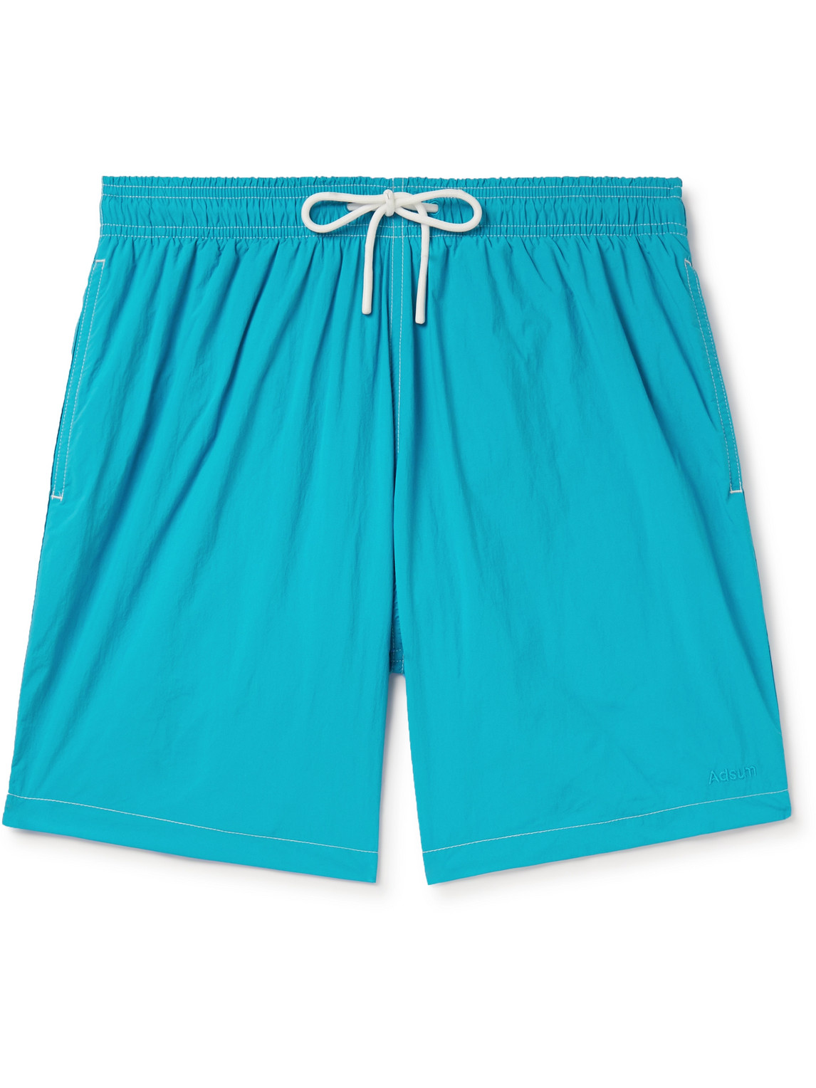 Adsum Otter Straight-leg Mid-length Swim Shorts In Blue