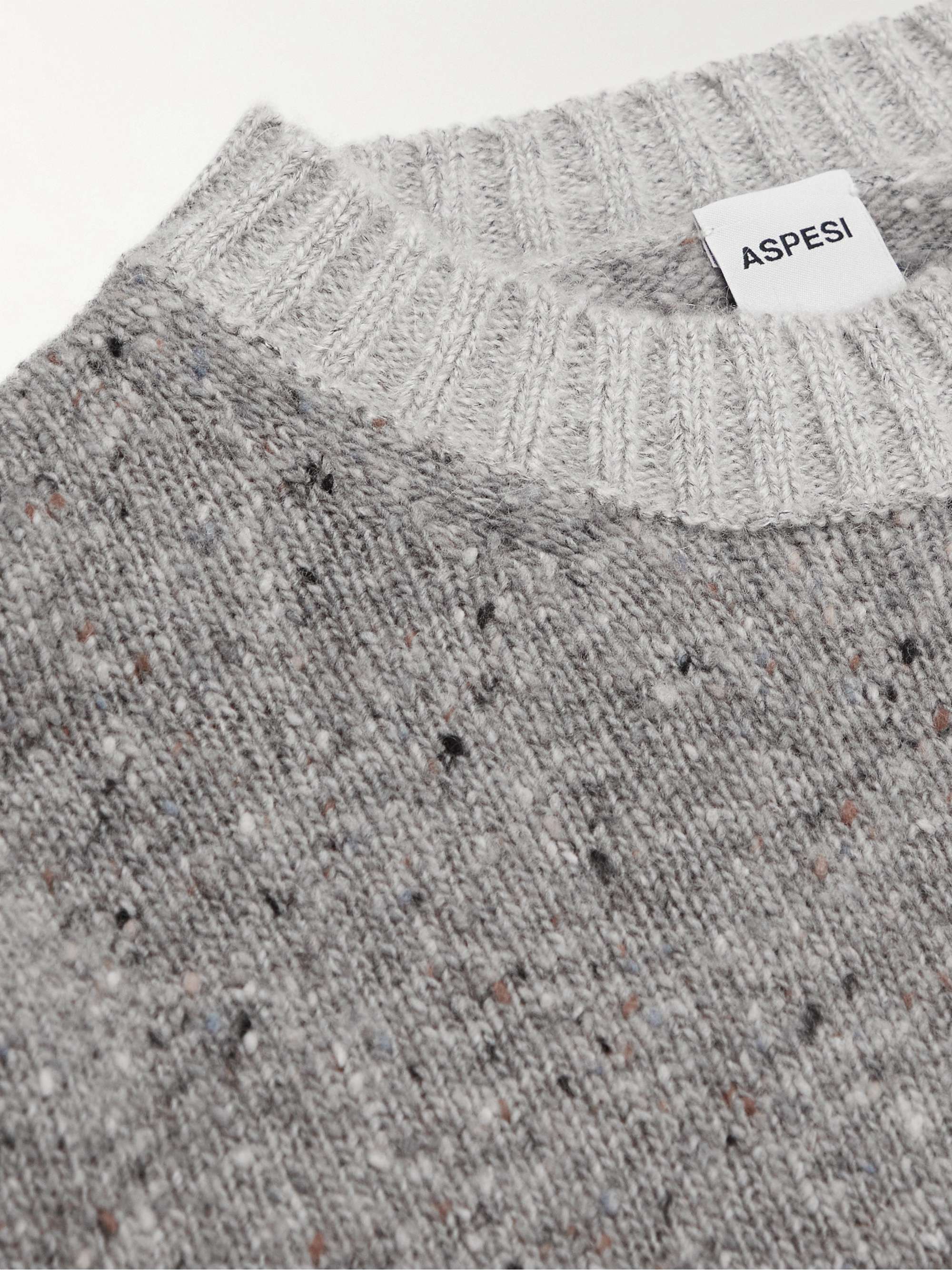 ASPESI Slim-Fit Donegal Wool Sweater