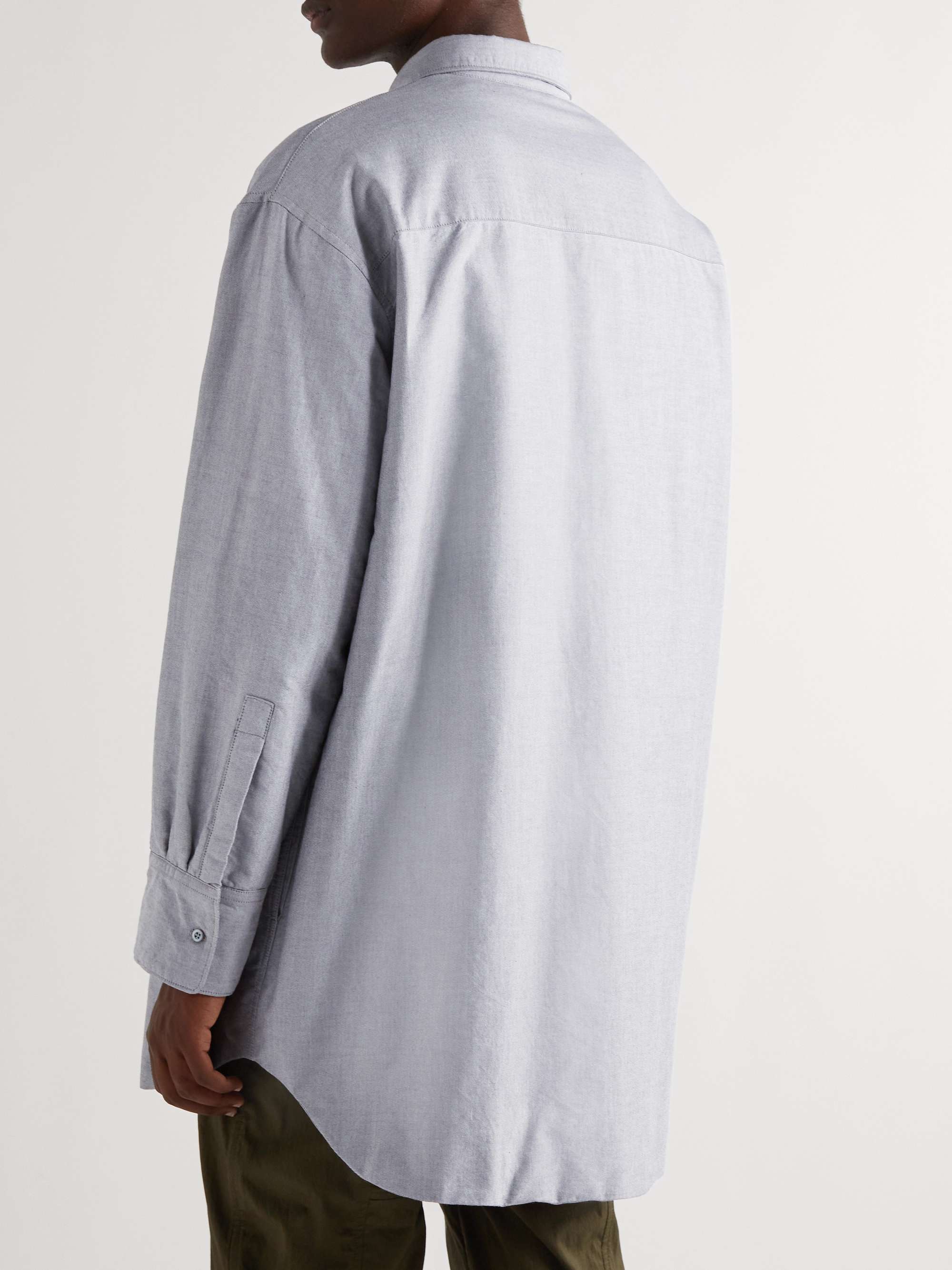ASPESI Button-Down Collar Padded Cotton Oxford Shirt