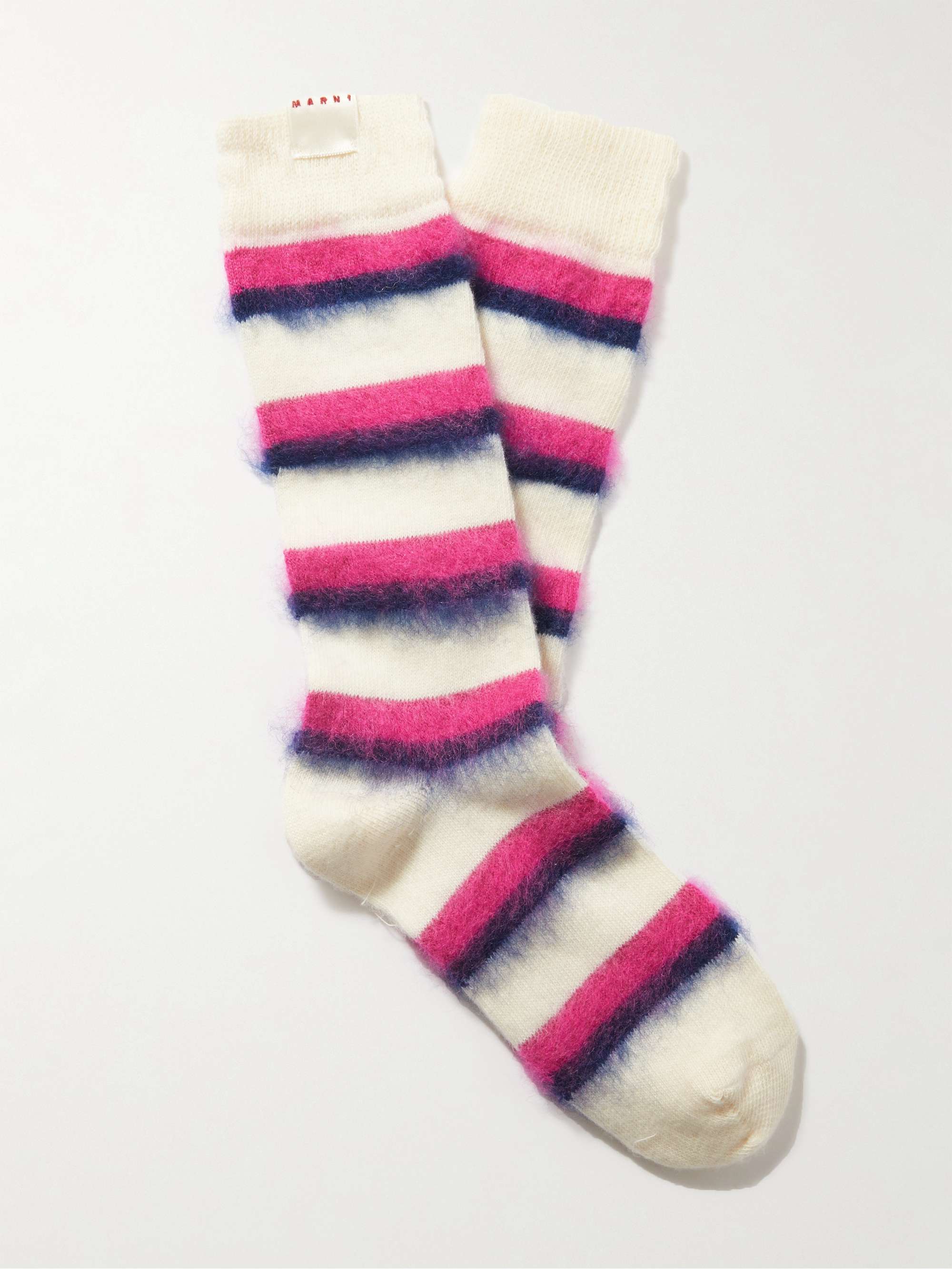 MARNI Striped cotton-blend socks