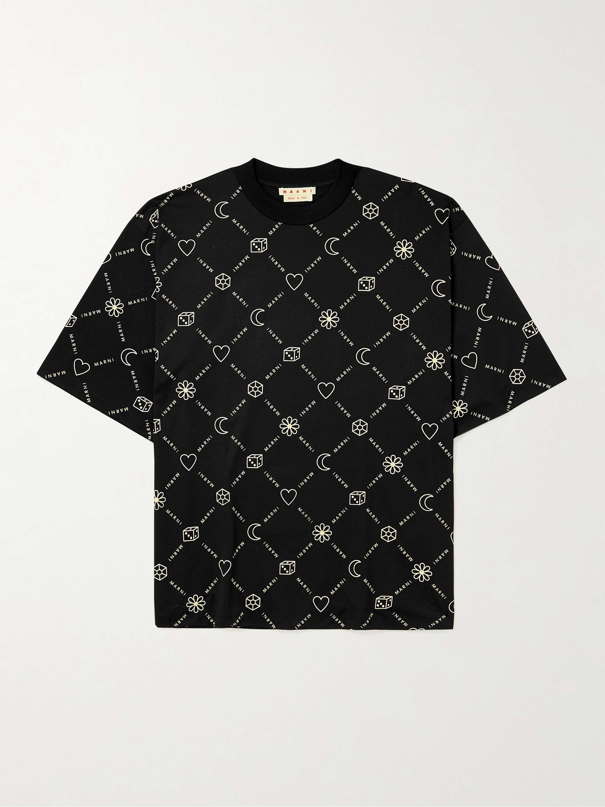 MARNI Logo-Print Cotton-Jersey T-Shirt