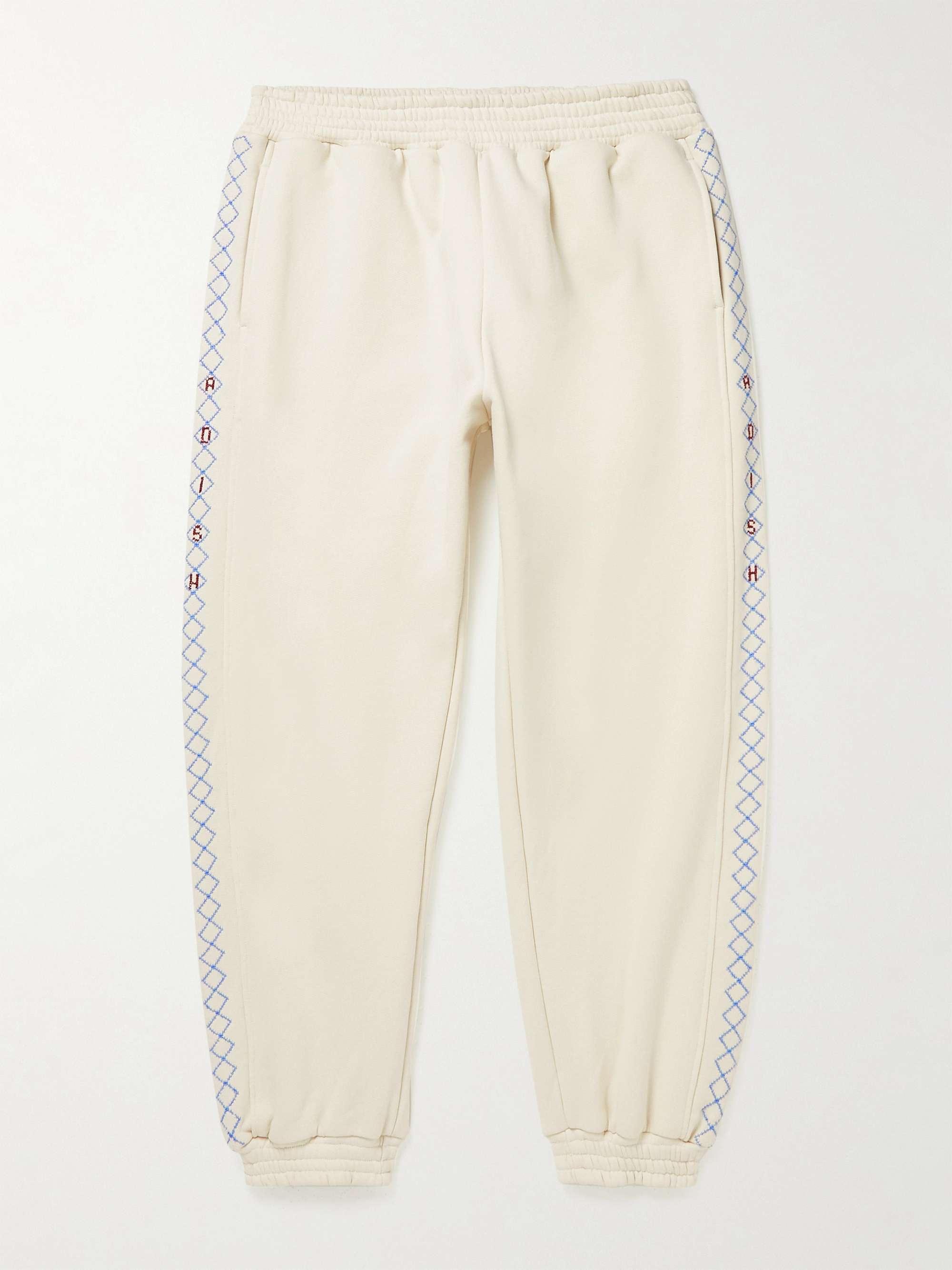 ADISH Tapered Logo-Embroidered Cotton-Jersey Sweatpants