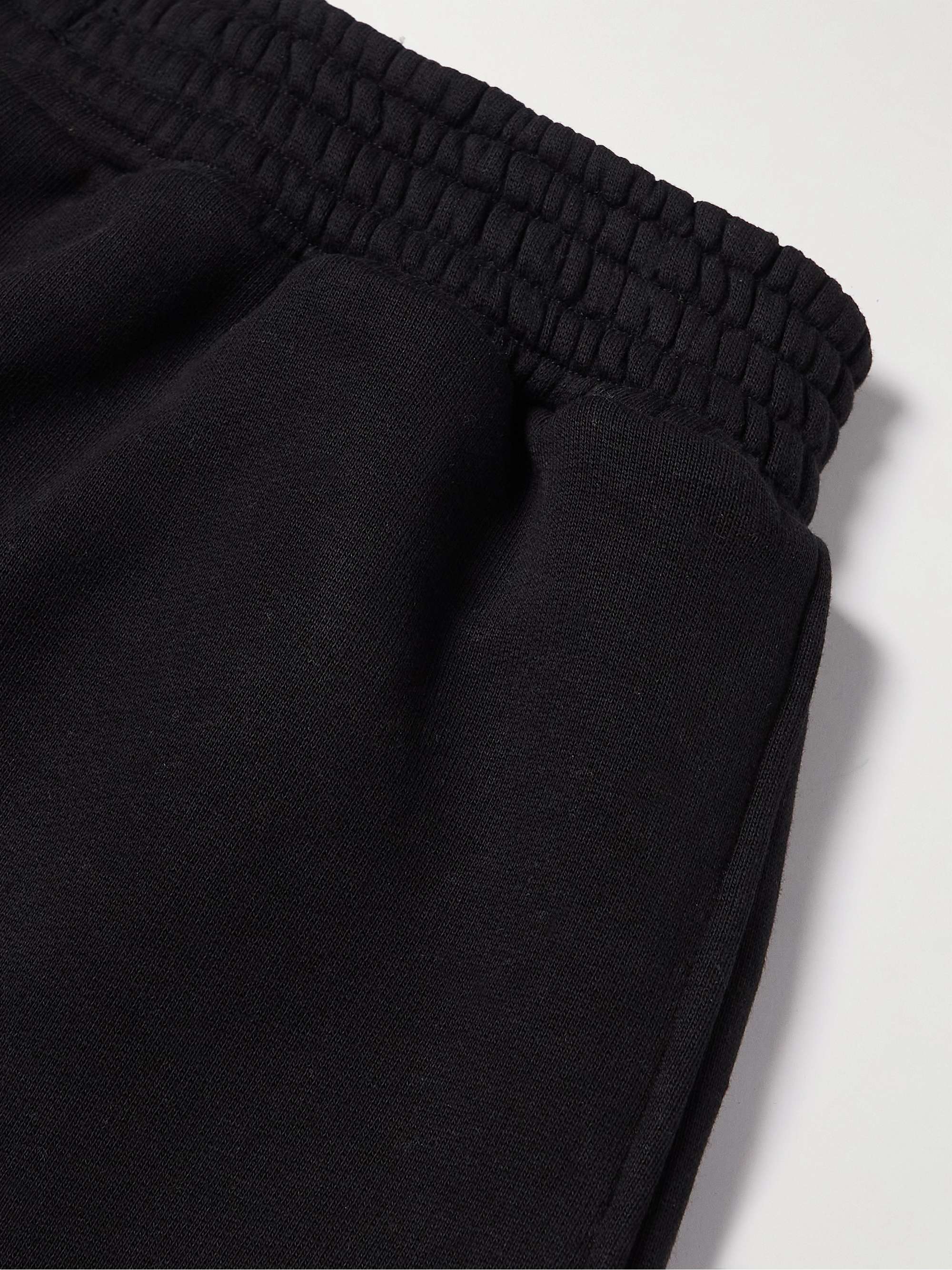 ADISH Wide-Leg Logo-Embroidered Cotton-Jersey Drawstring Shorts